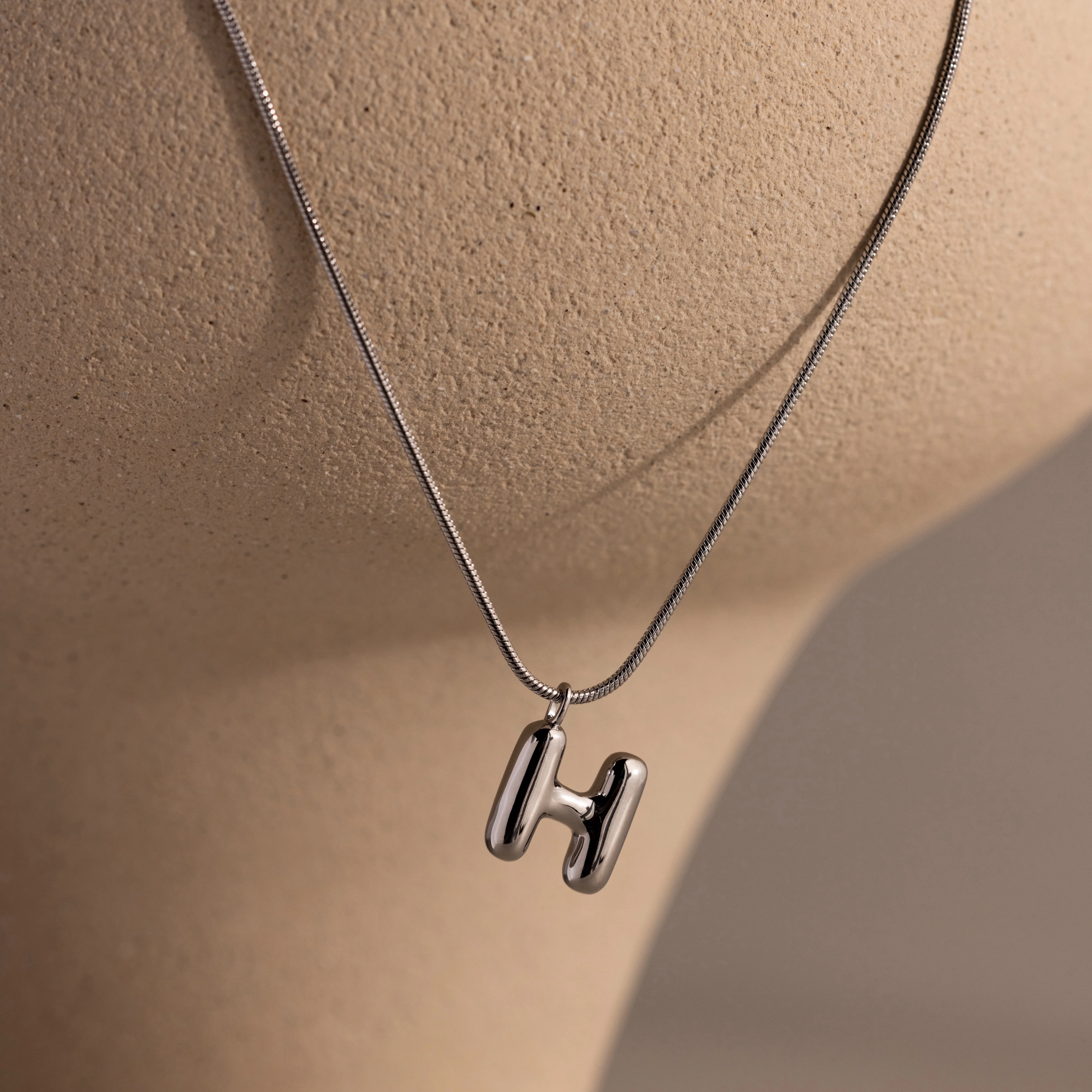Bubble Letter Necklace in Silver - Image 26
