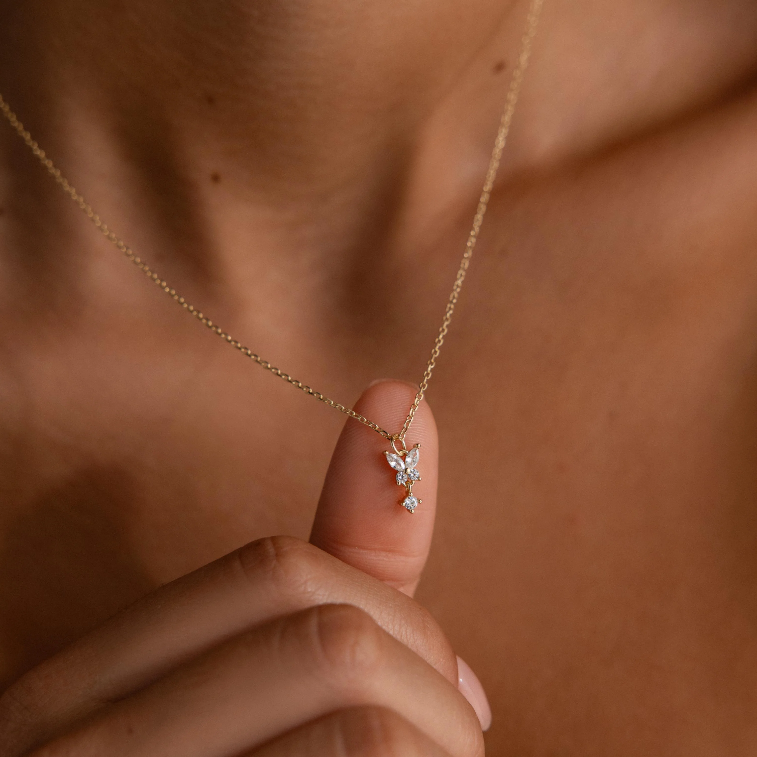 Butterfly Drop Necklace - Image 9