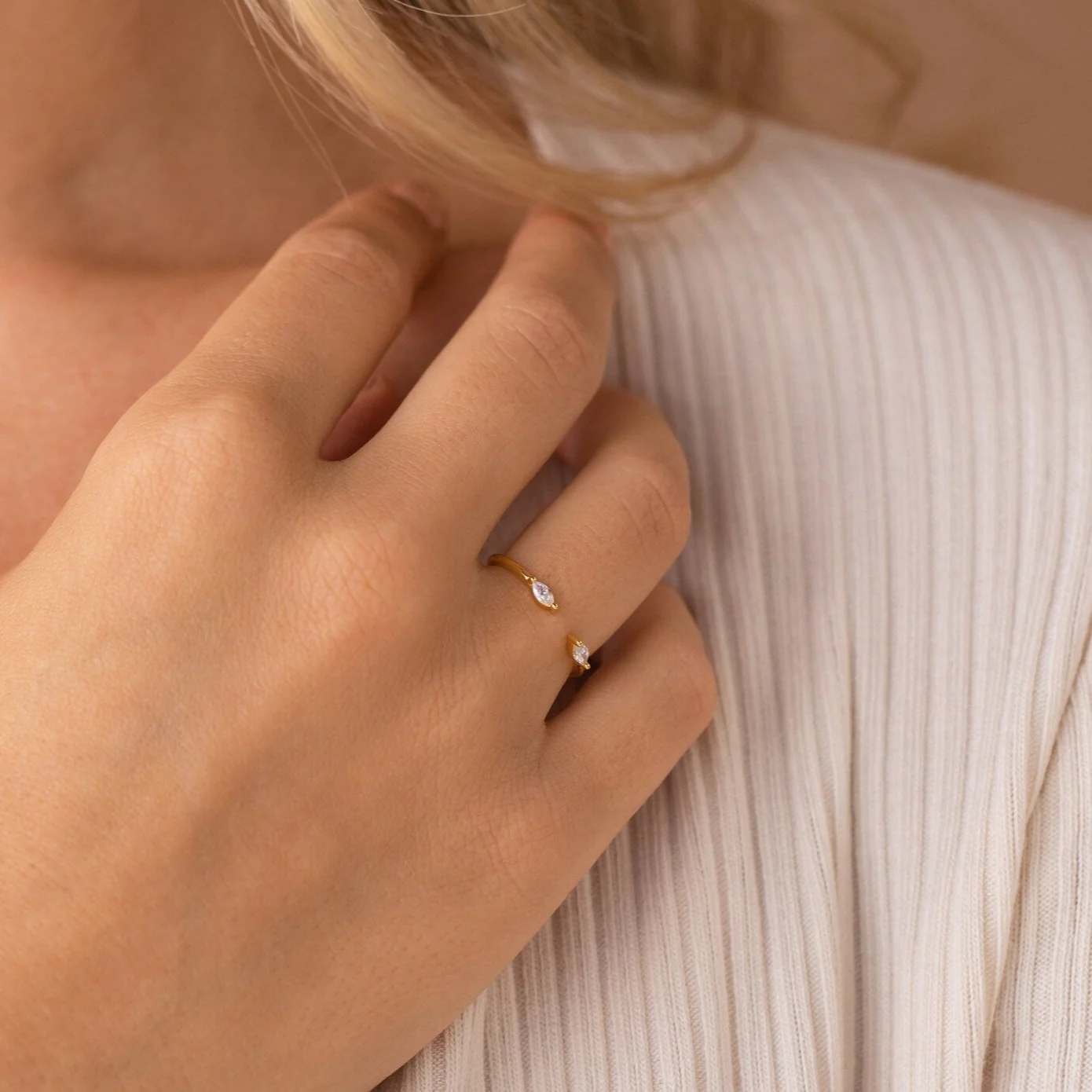 Celeste Duo Marquise Ring - Image 2