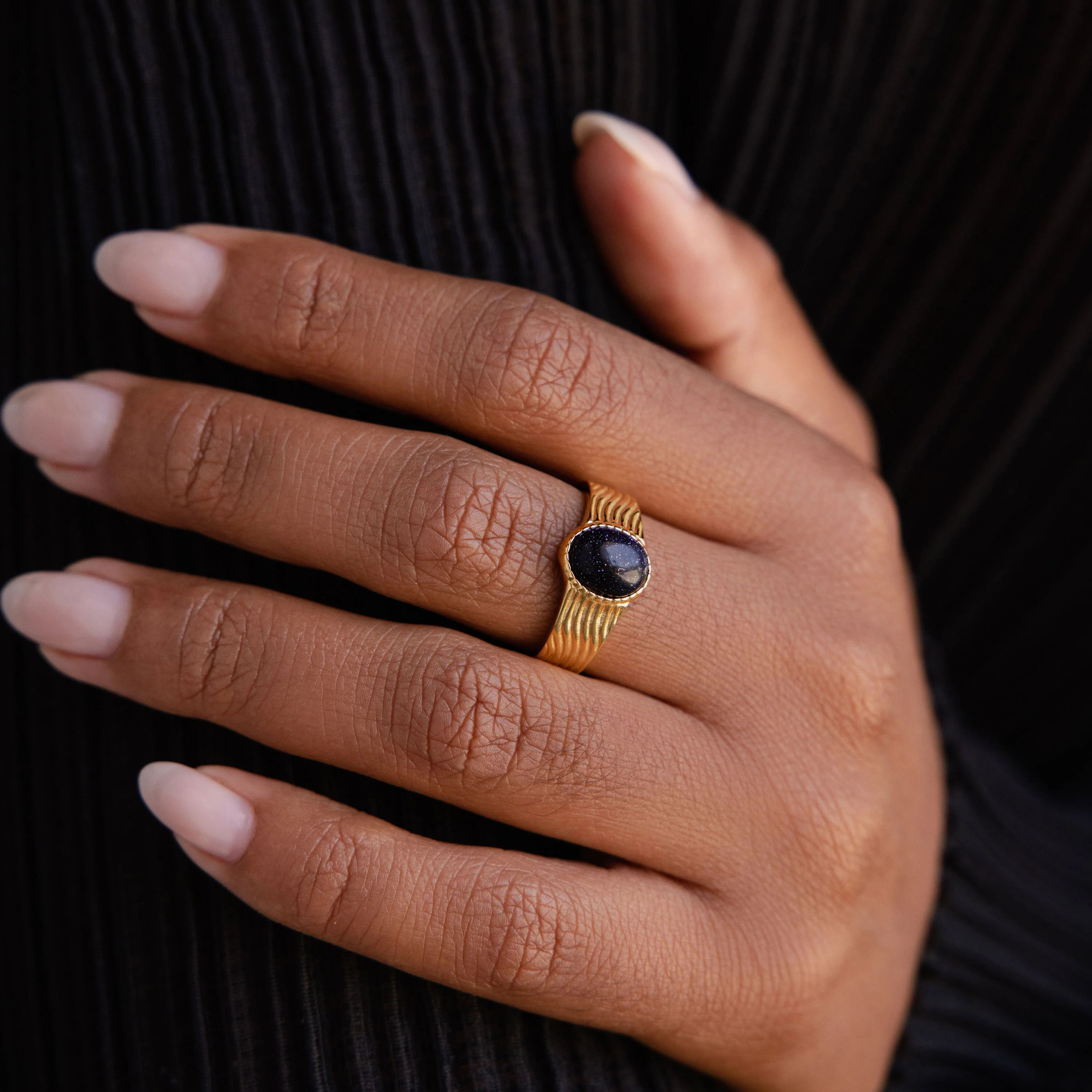 Celestial Black Signet Ring - Image 2
