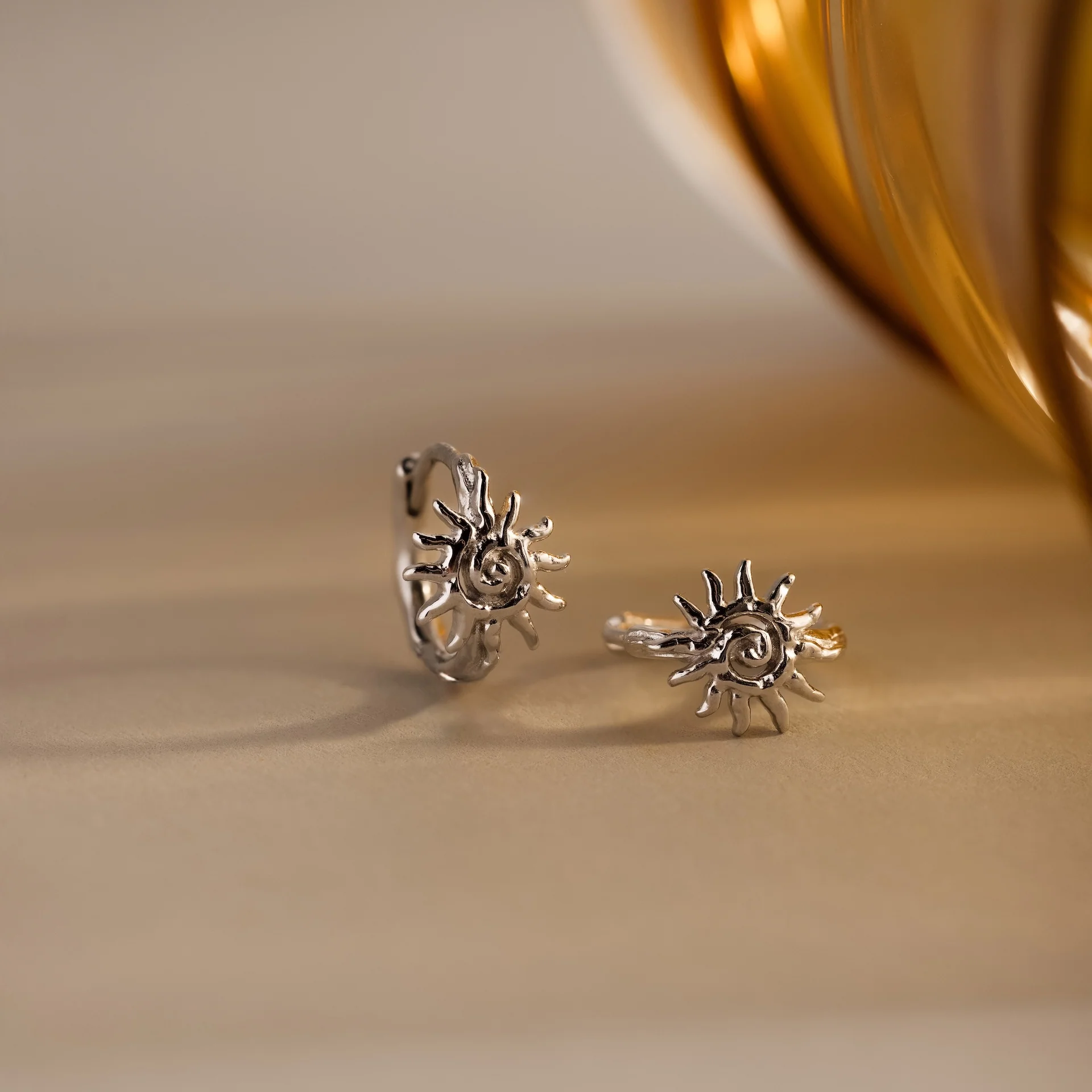 Celestial Sun Huggies in Silver - Image 5