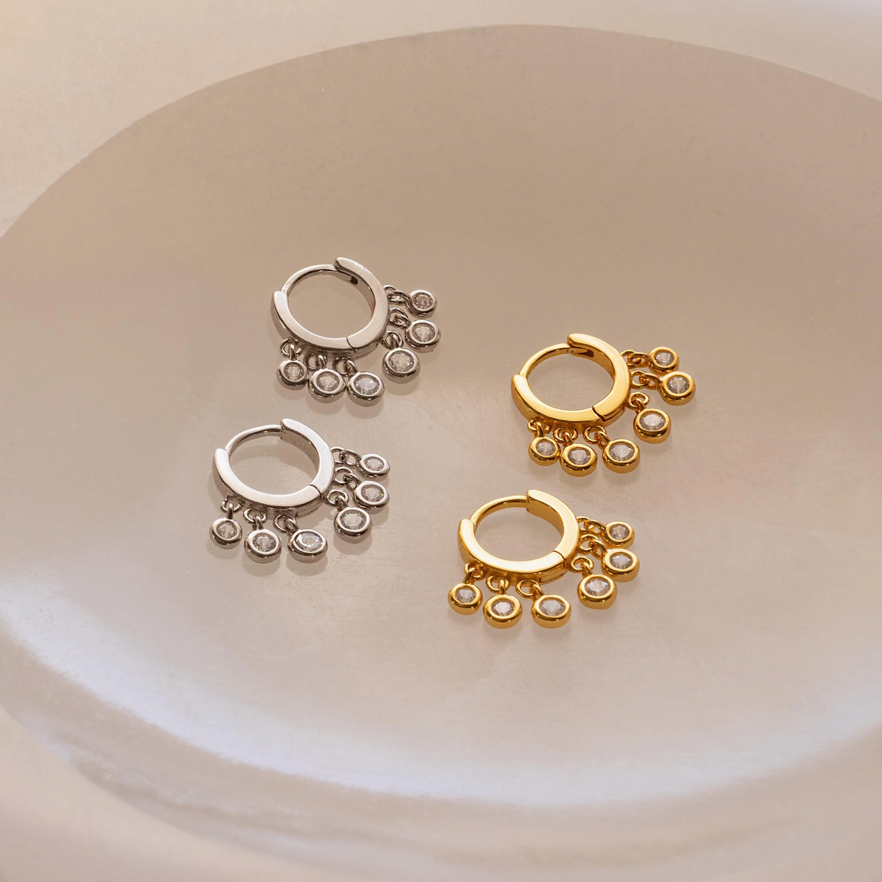 Chandelier Diamond Huggies - Image 3