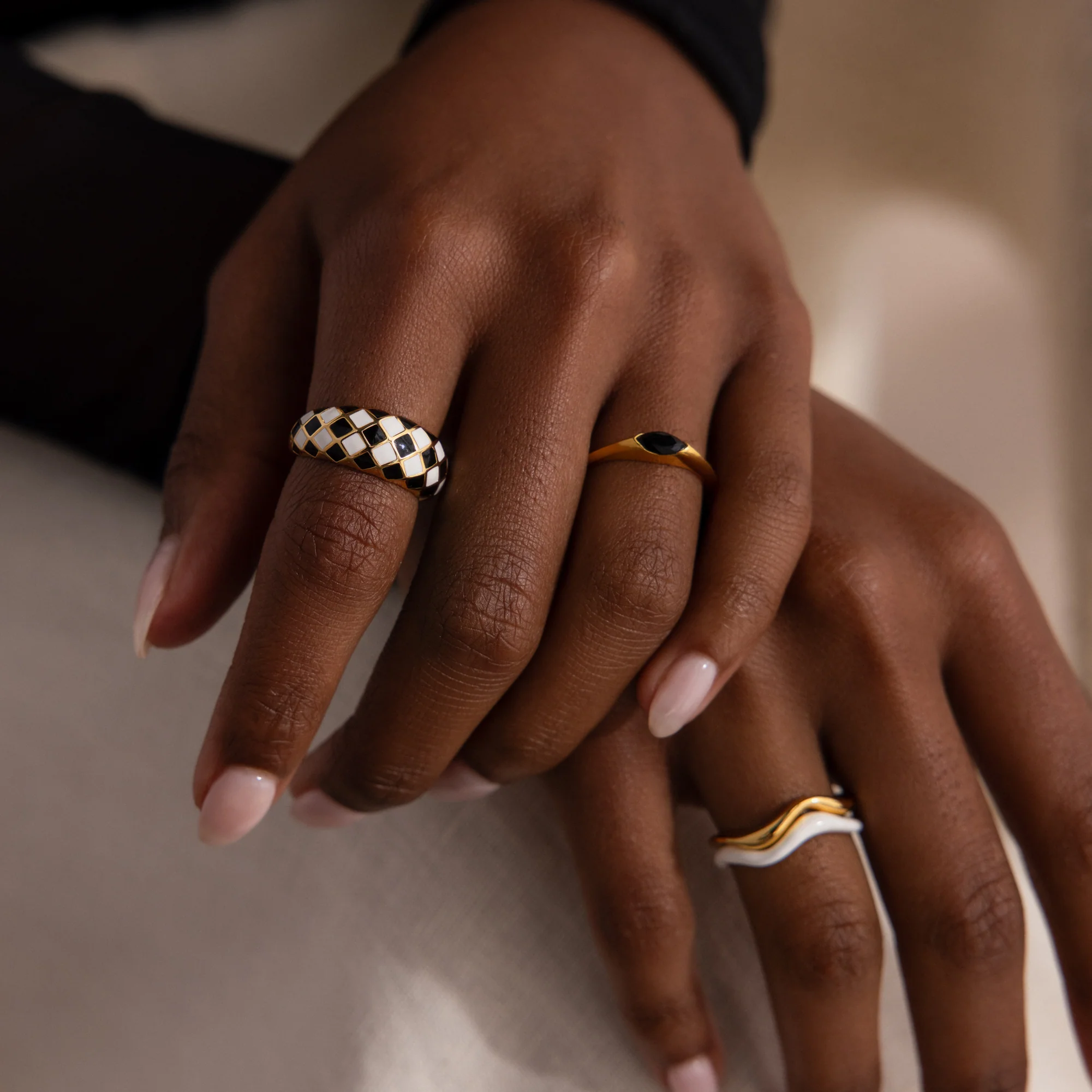 Checkered Dome Ring - Image 6