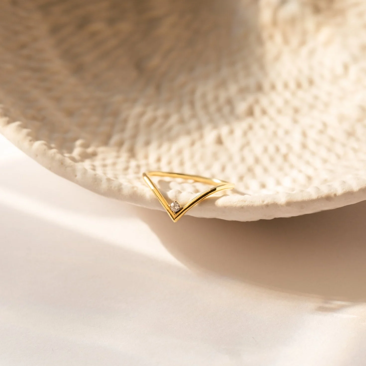 Chevron Birthstone Ring - Image 3