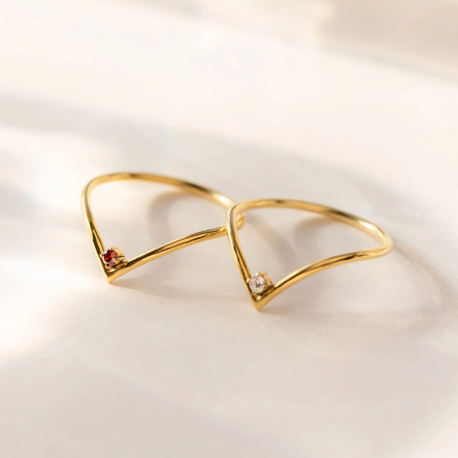 Chevron Birthstone Ring - Image 5