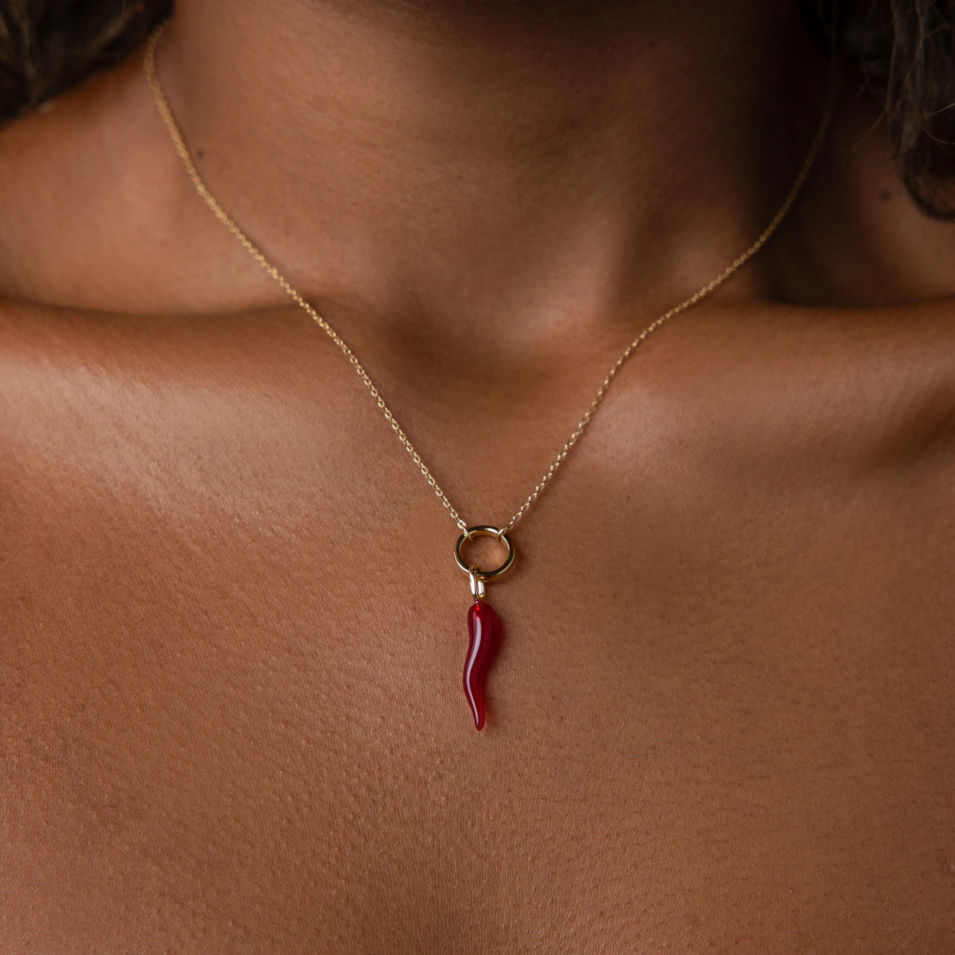 Chili Pepper Charm in 18K Gold - Image 2