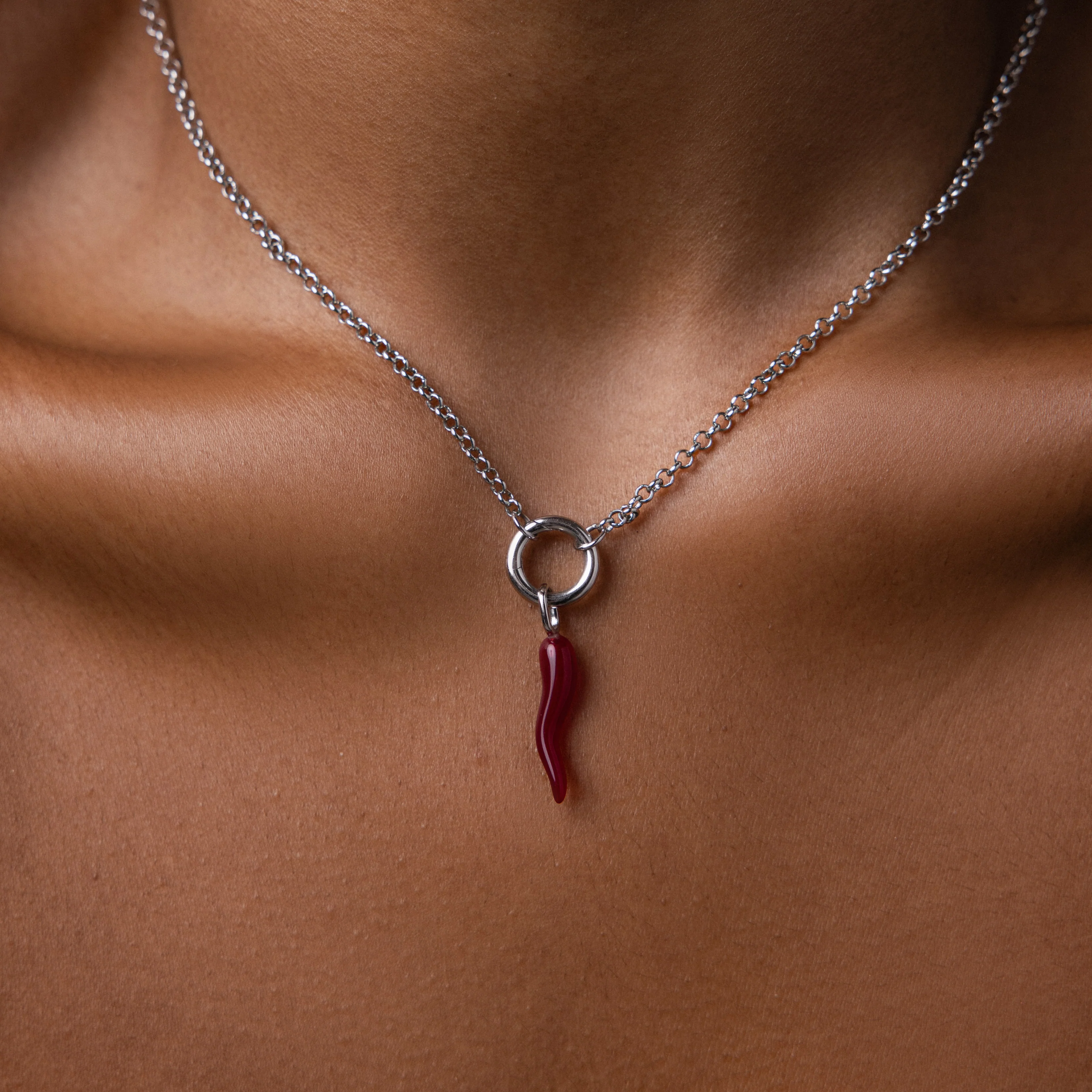Chili Pepper Charm in Silver - Image 2