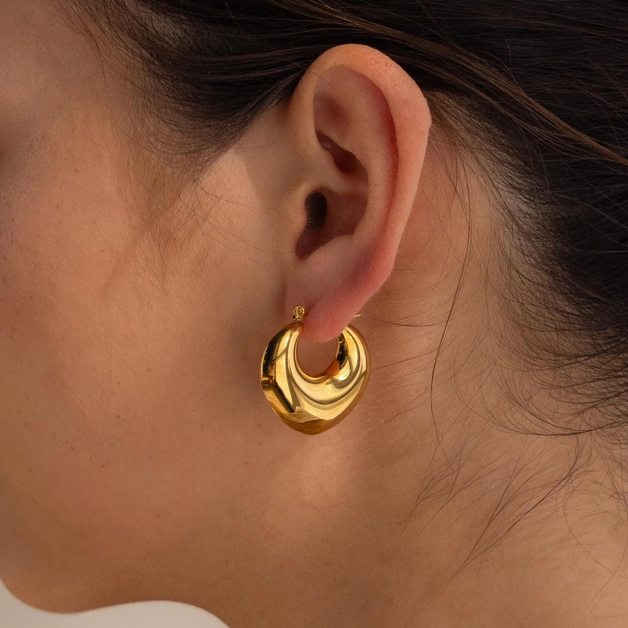Chunky Curvy Hoops - Image 2