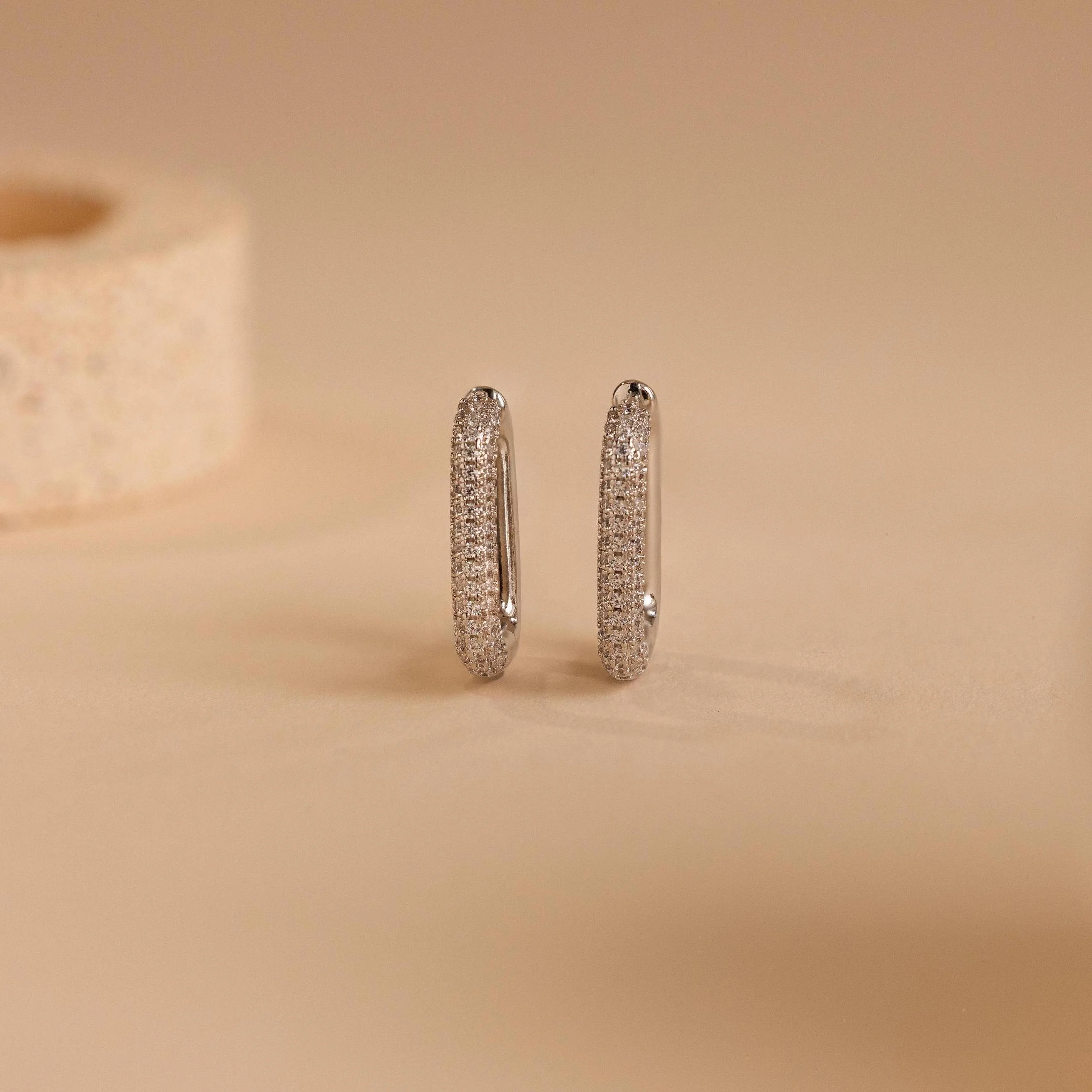 Chunky Pave Link Earrings - Image 3
