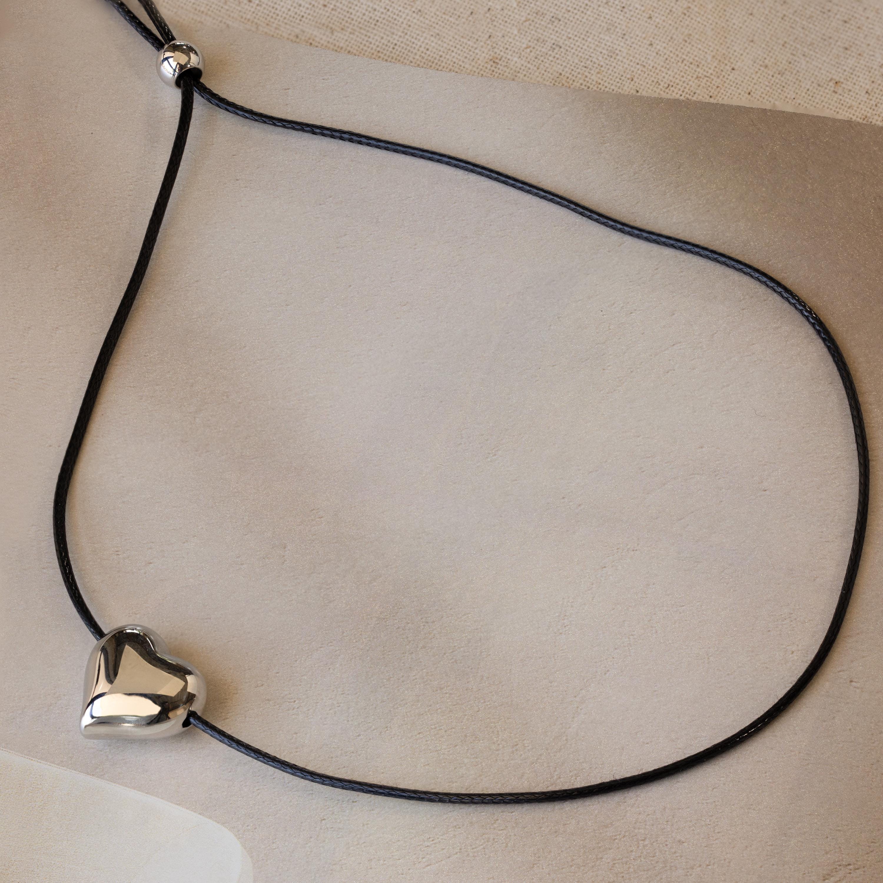 Chunky Puff Heart Necklace - Image 3