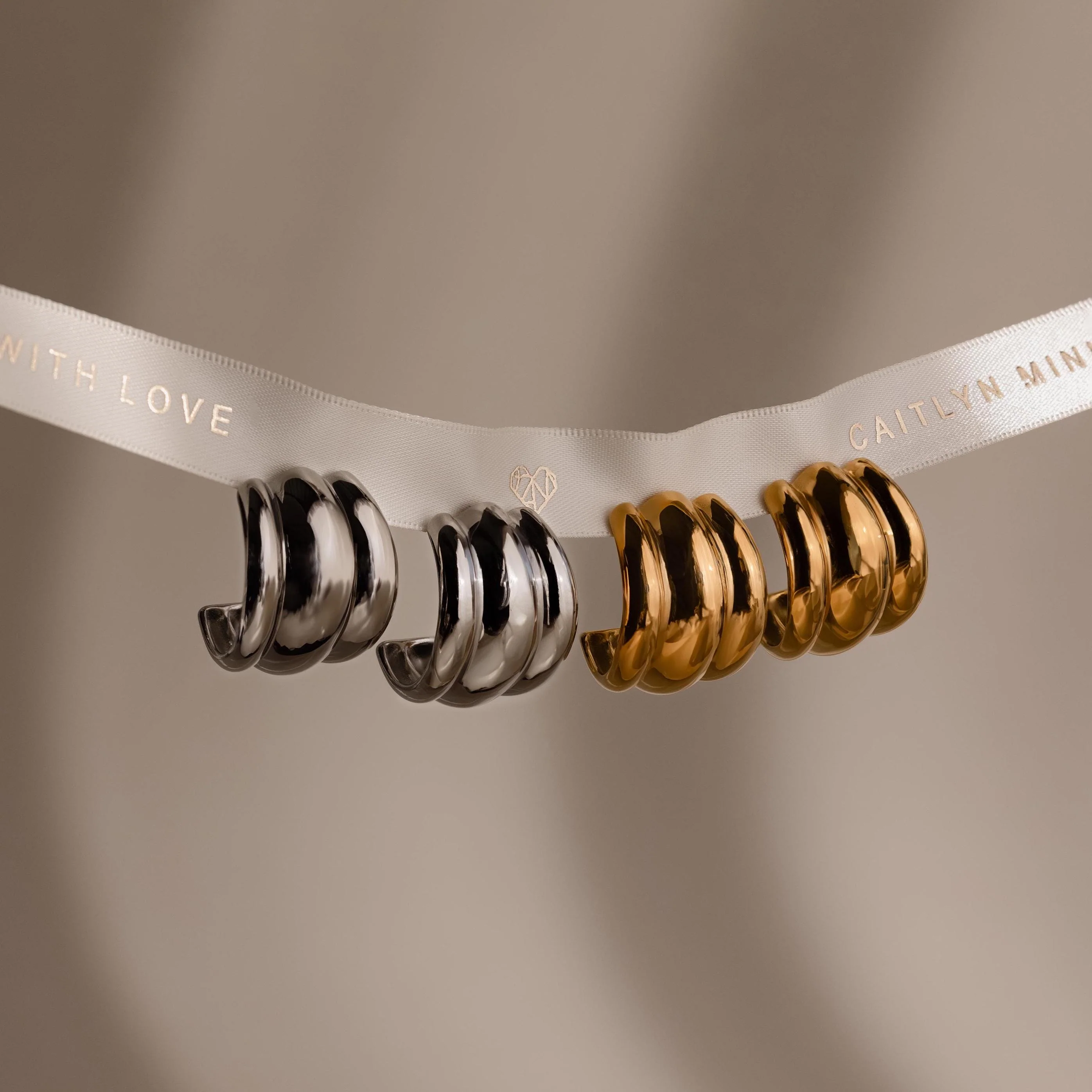 Chunky Triple Hoops - Image 7
