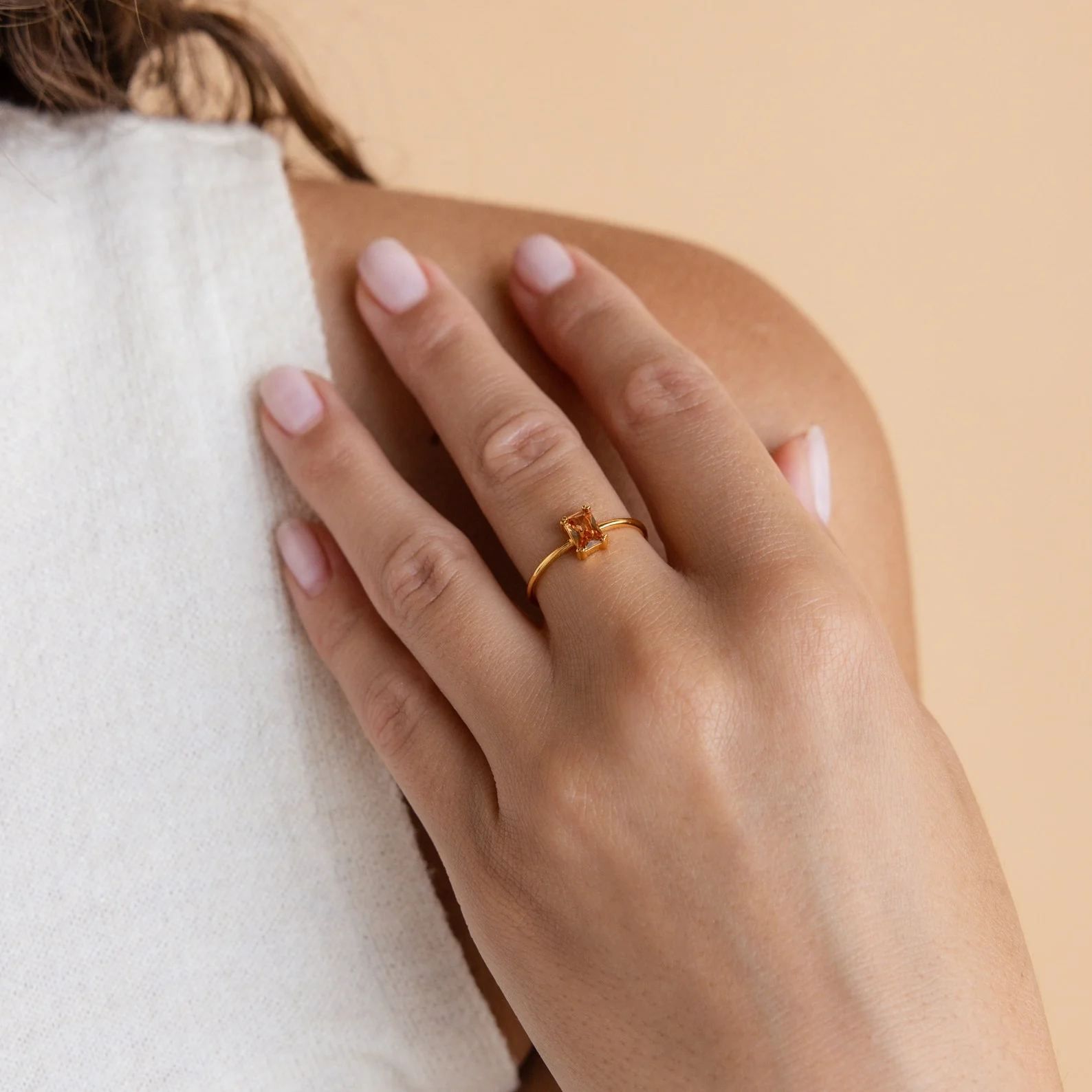 Citrine Emerald Ring - Image 7
