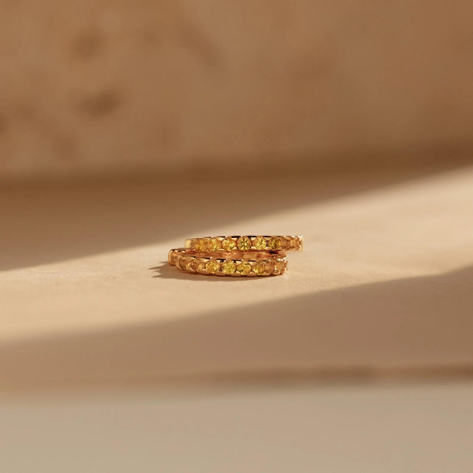 Citrine Pave Huggies - Image 2