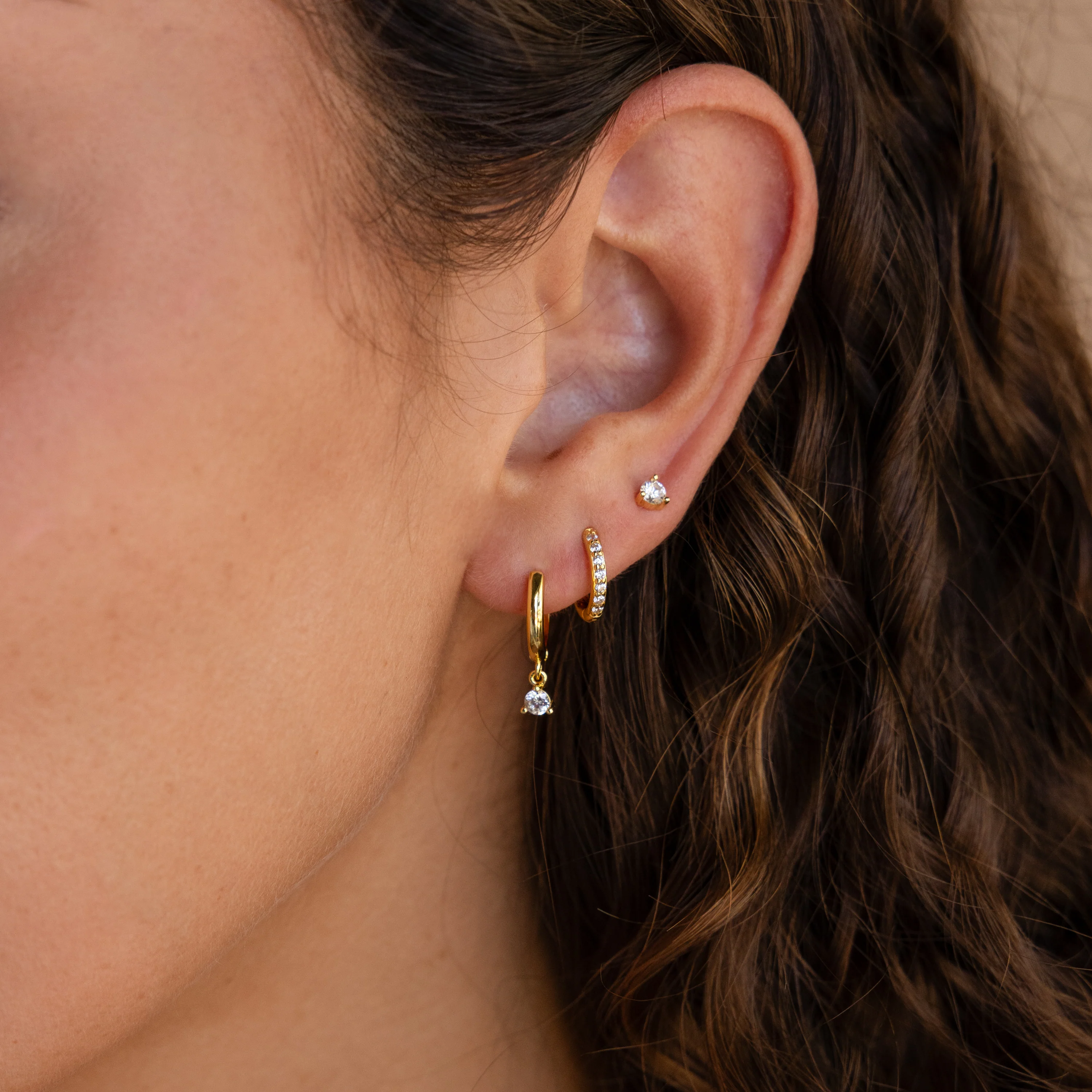 Classic Diamond Earrings Set - Image 3