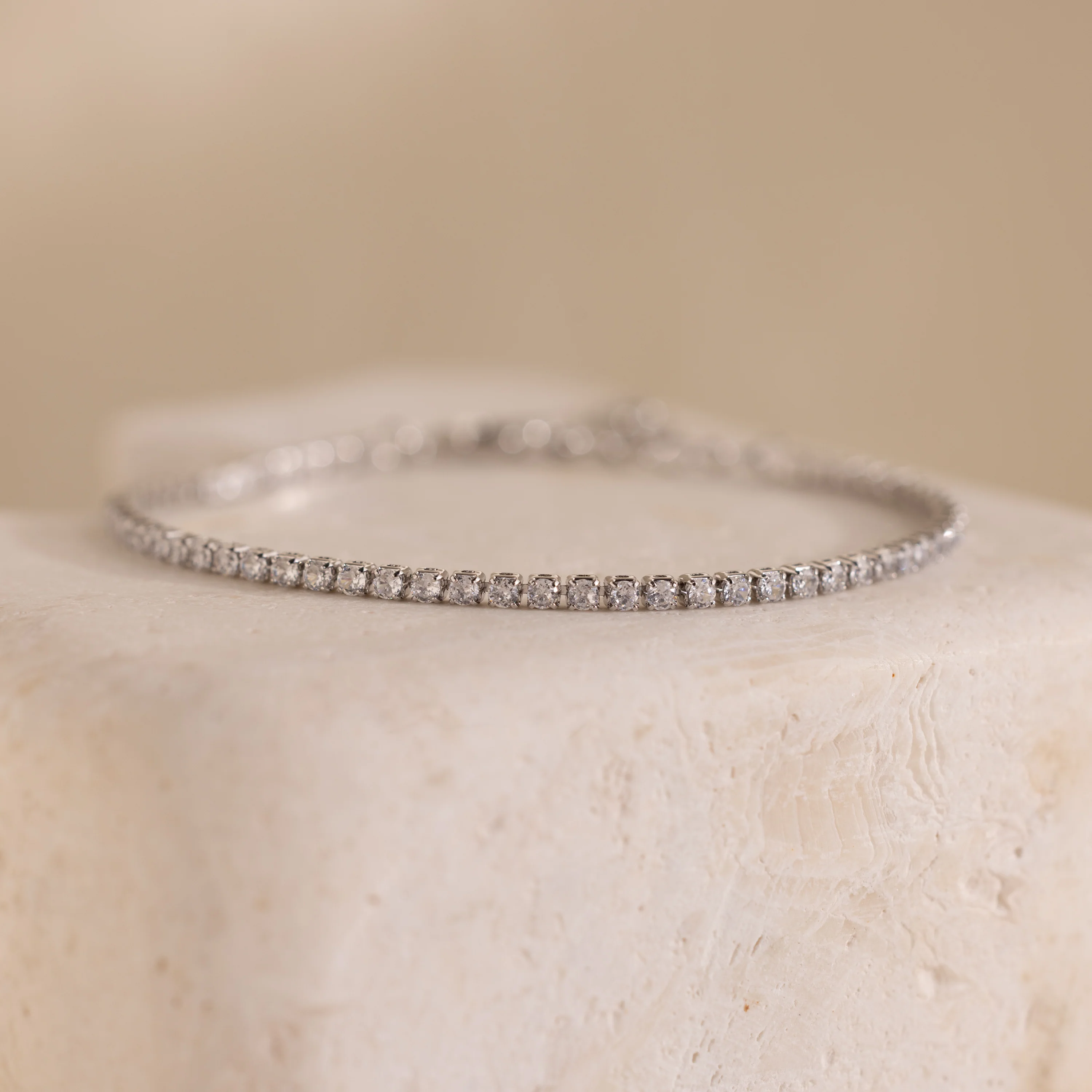 Classic Diamond Tennis Bracelet in Silver - Image 3