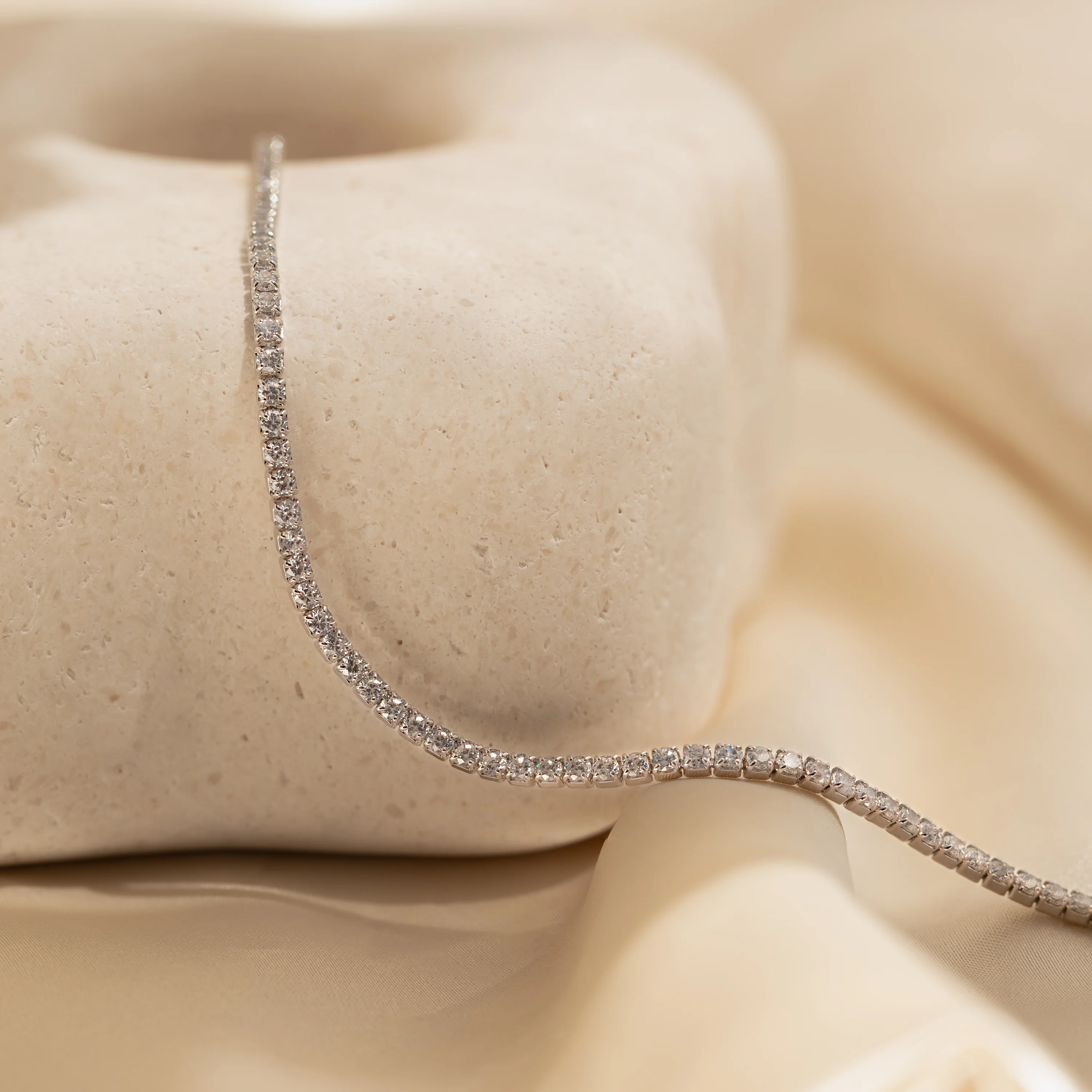 Classic Diamond Tennis Bracelet in Silver - Image 5