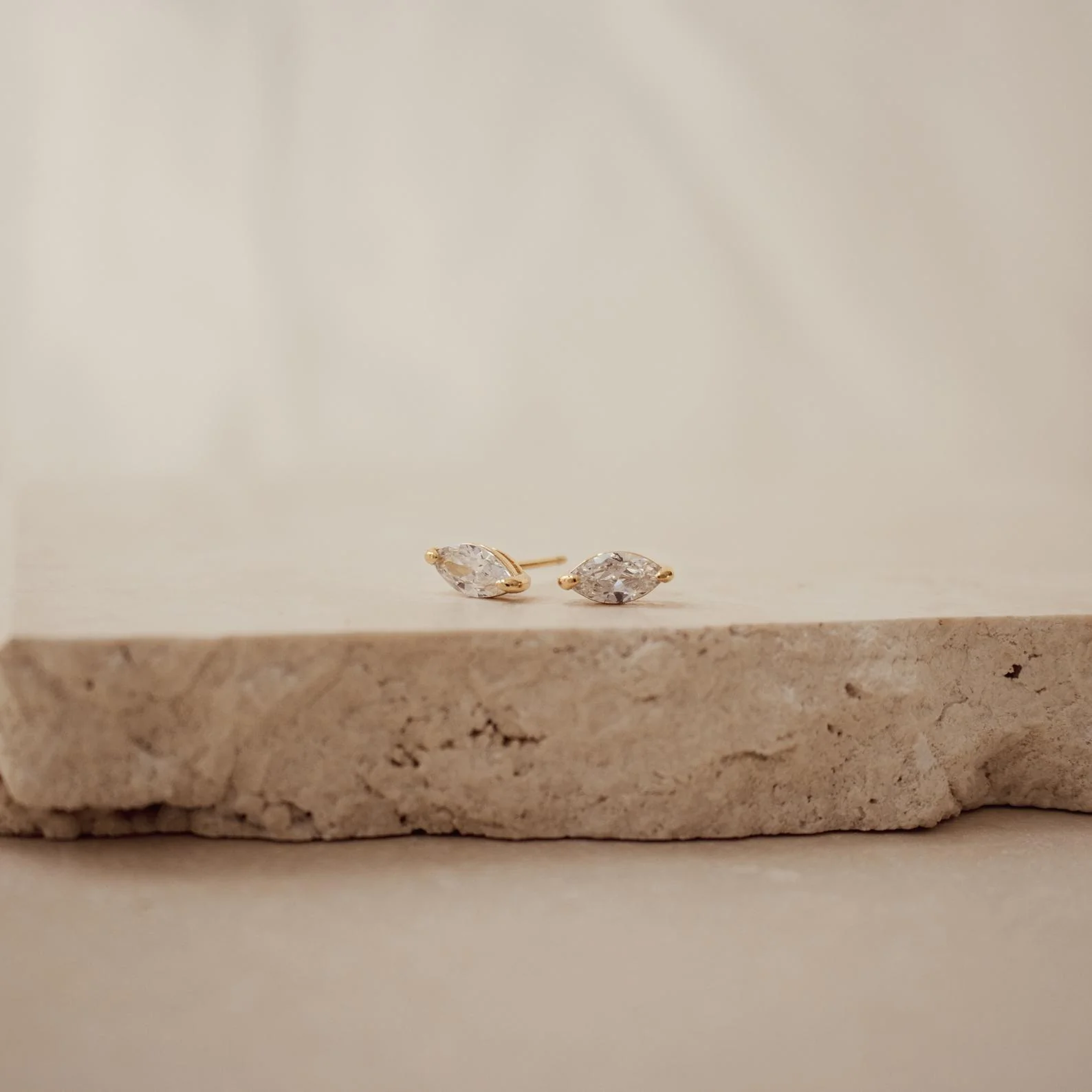 Classic Marquise Diamond Studs - Image 2