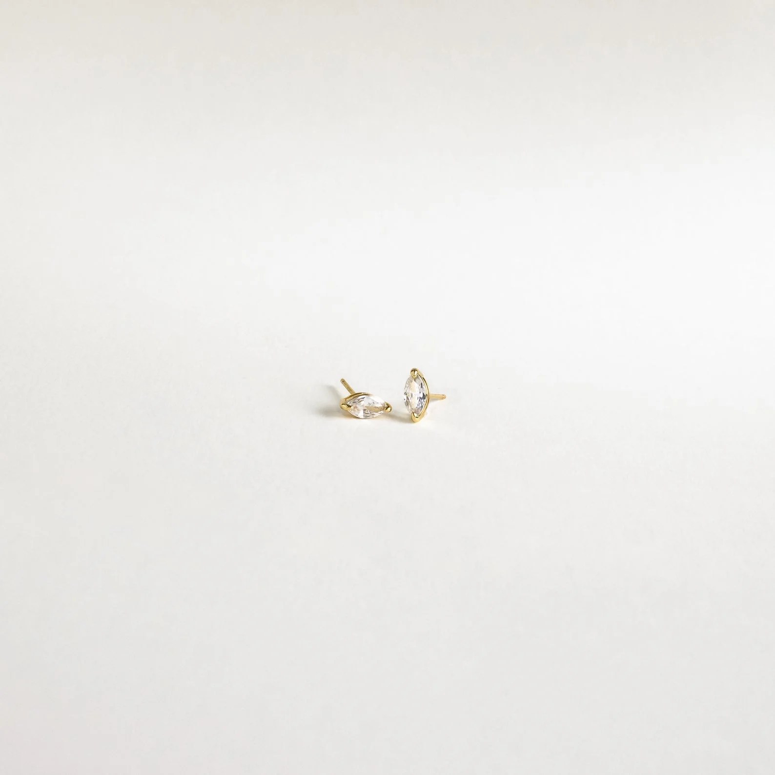 Classic Marquise Diamond Studs in 18K Gold - Image 5