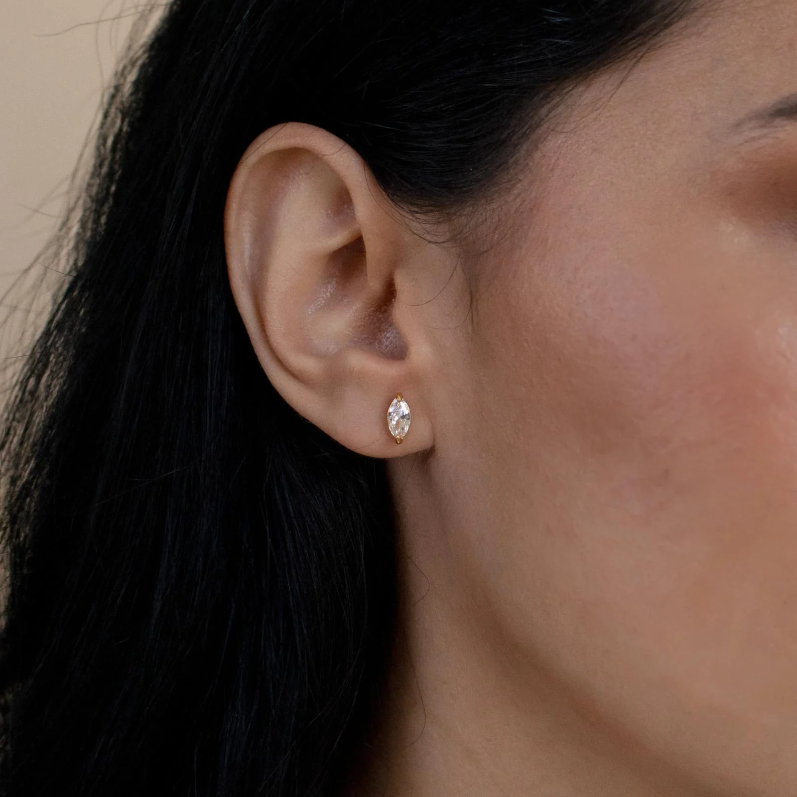 Classic Marquise Diamond Studs - Image 3