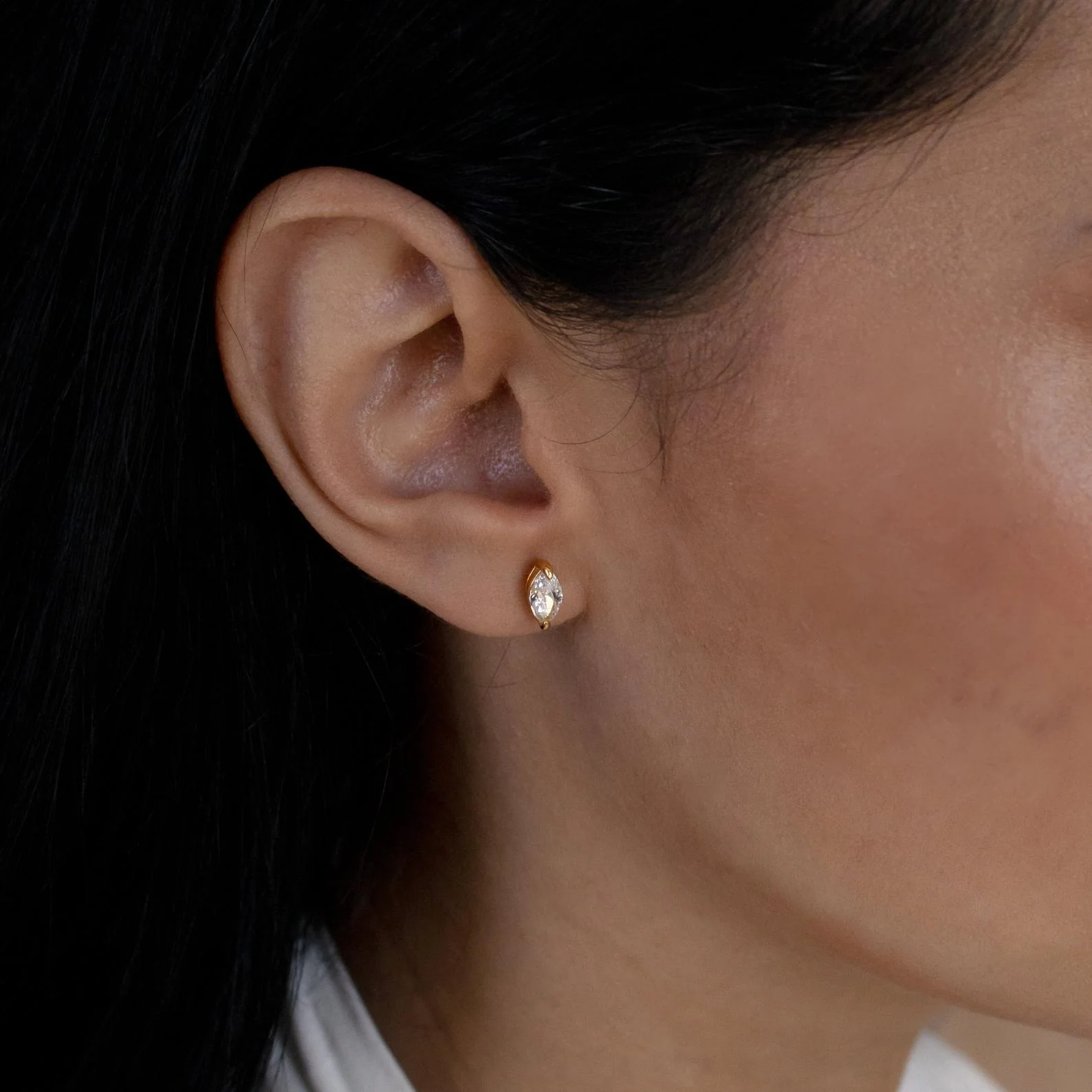 Classic Marquise Diamond Studs - Image 5