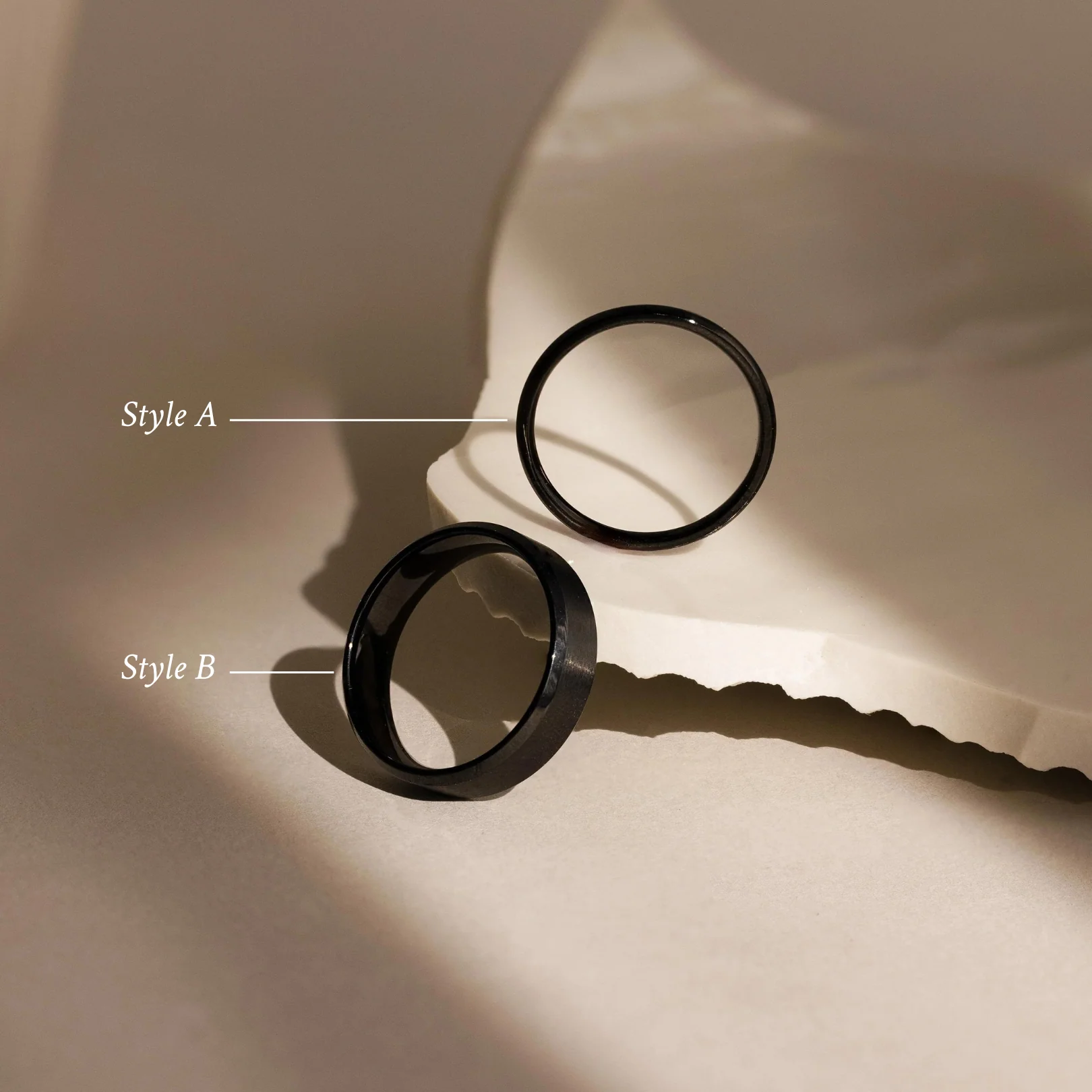 Classic Men's Black Rings Set - Image 3