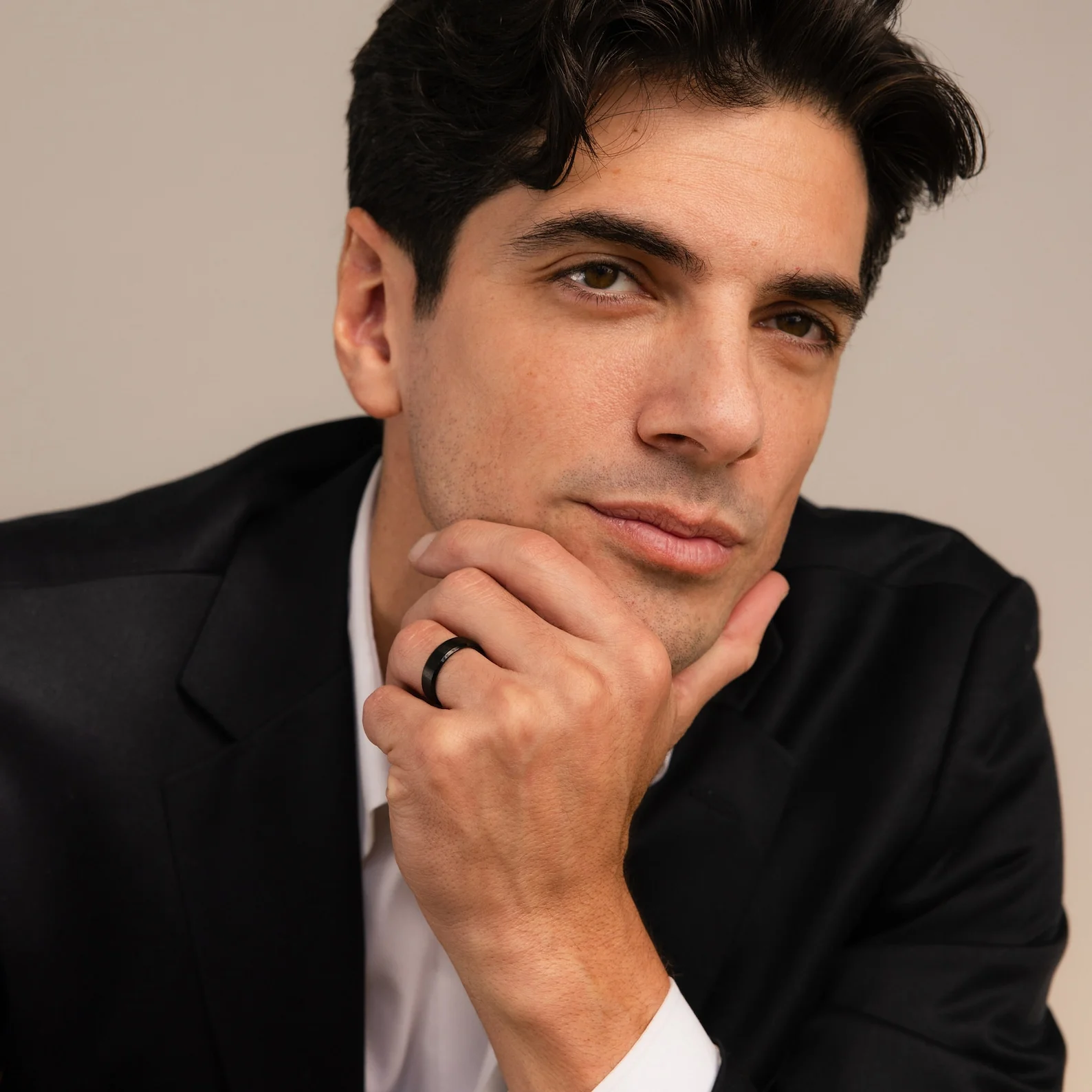 Classic Men's Black Rings Set - Image 6