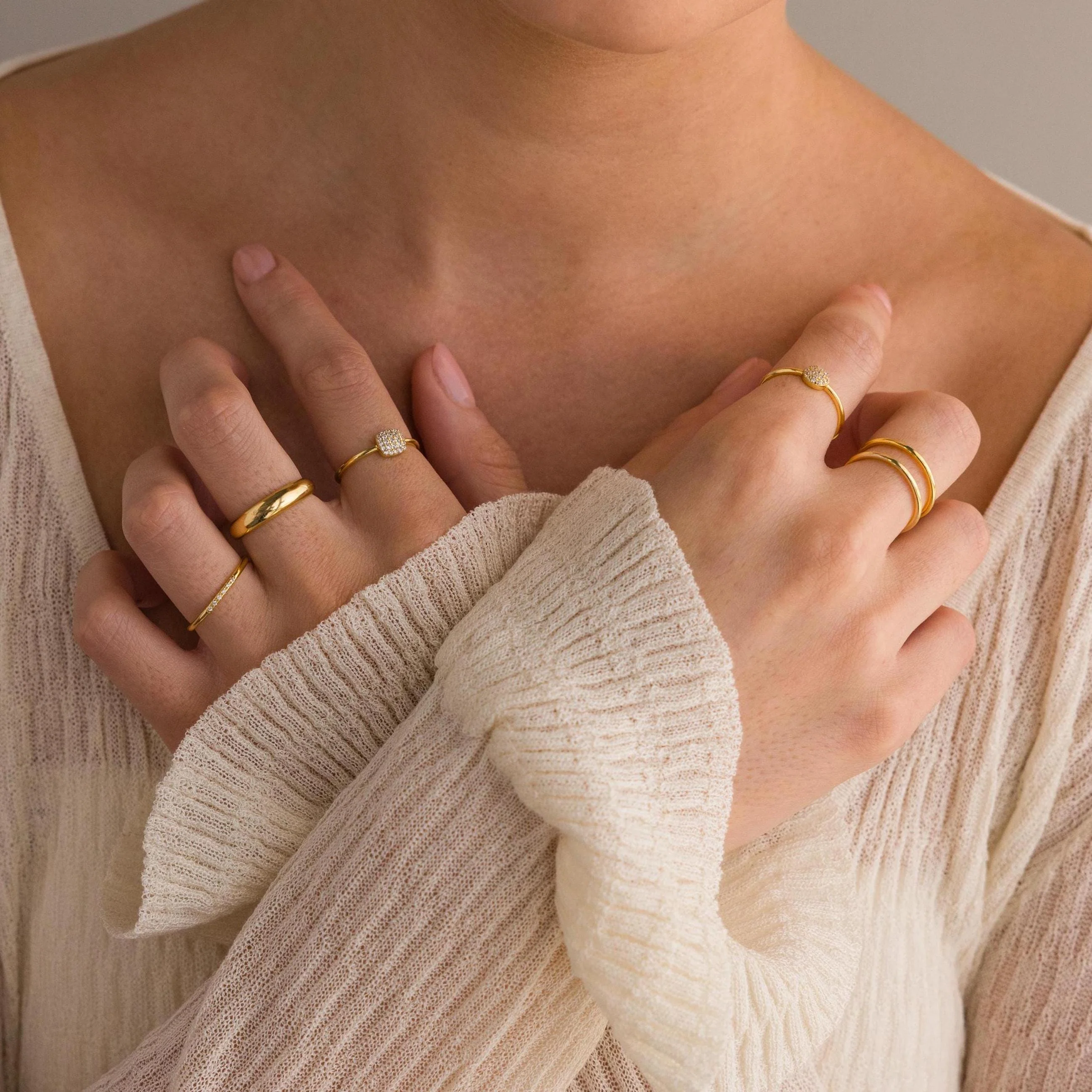 Classic Pave Ring Set - Image 5