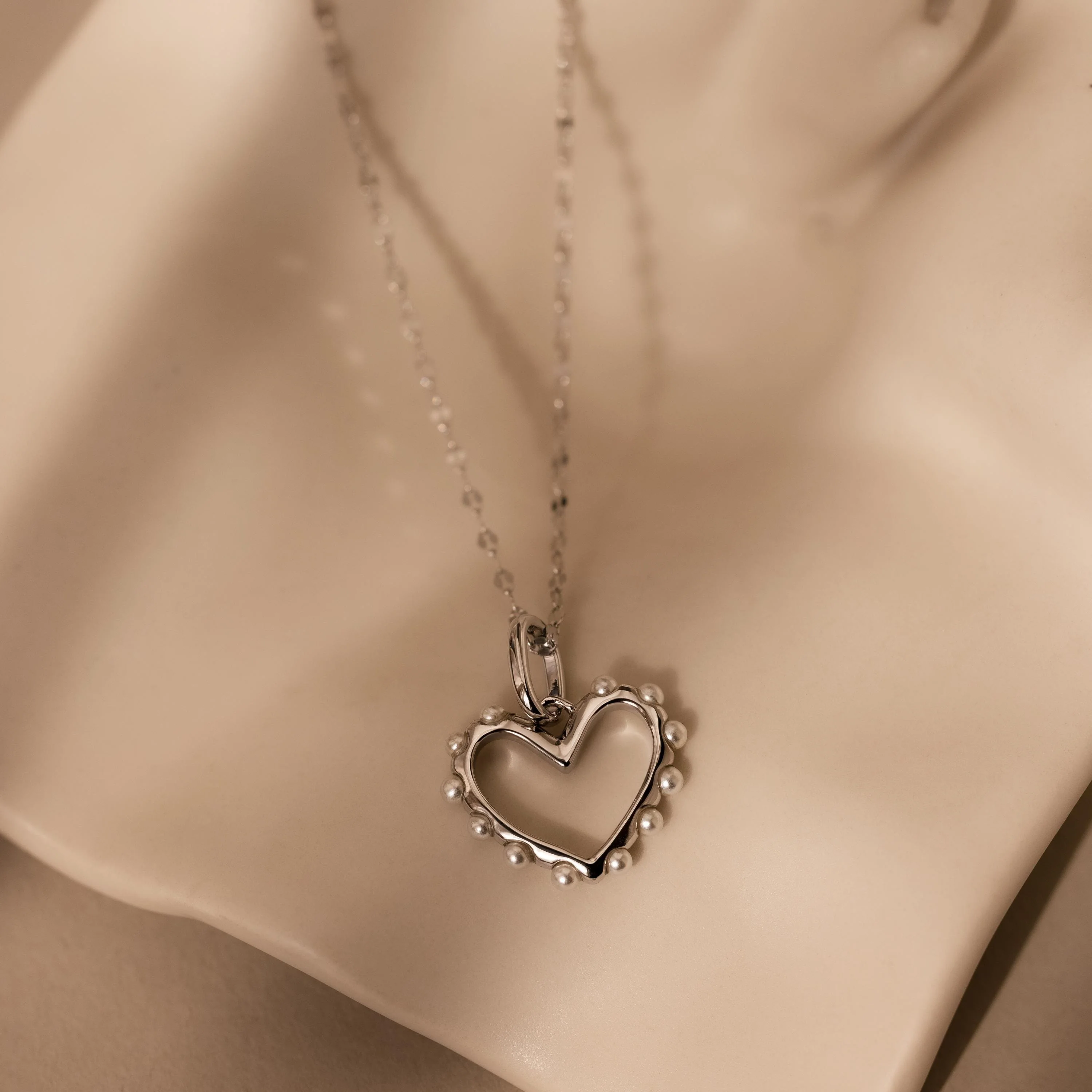Classic Pearl Heart Charm - Image 5