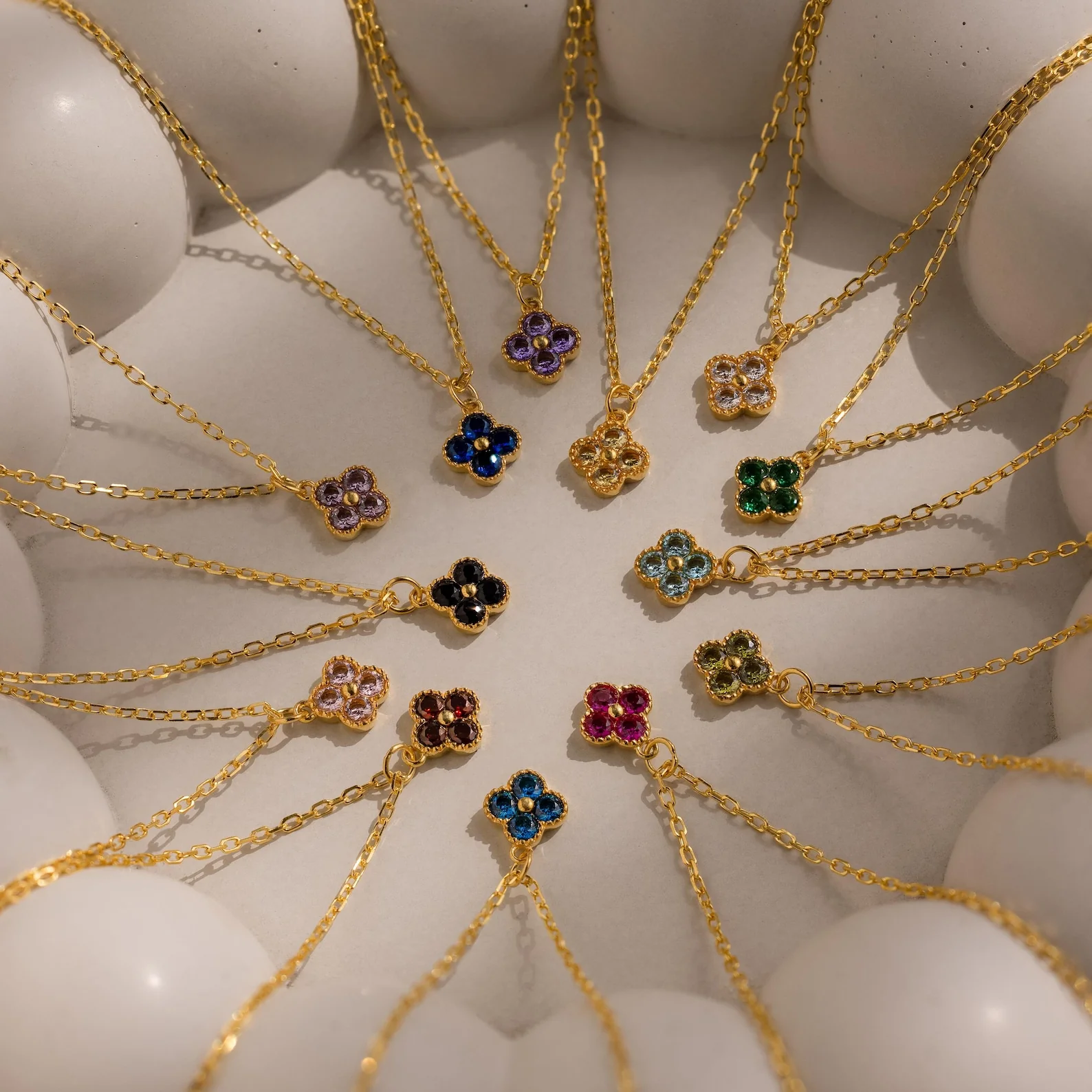Clover Birthstone Necklace - Image 3