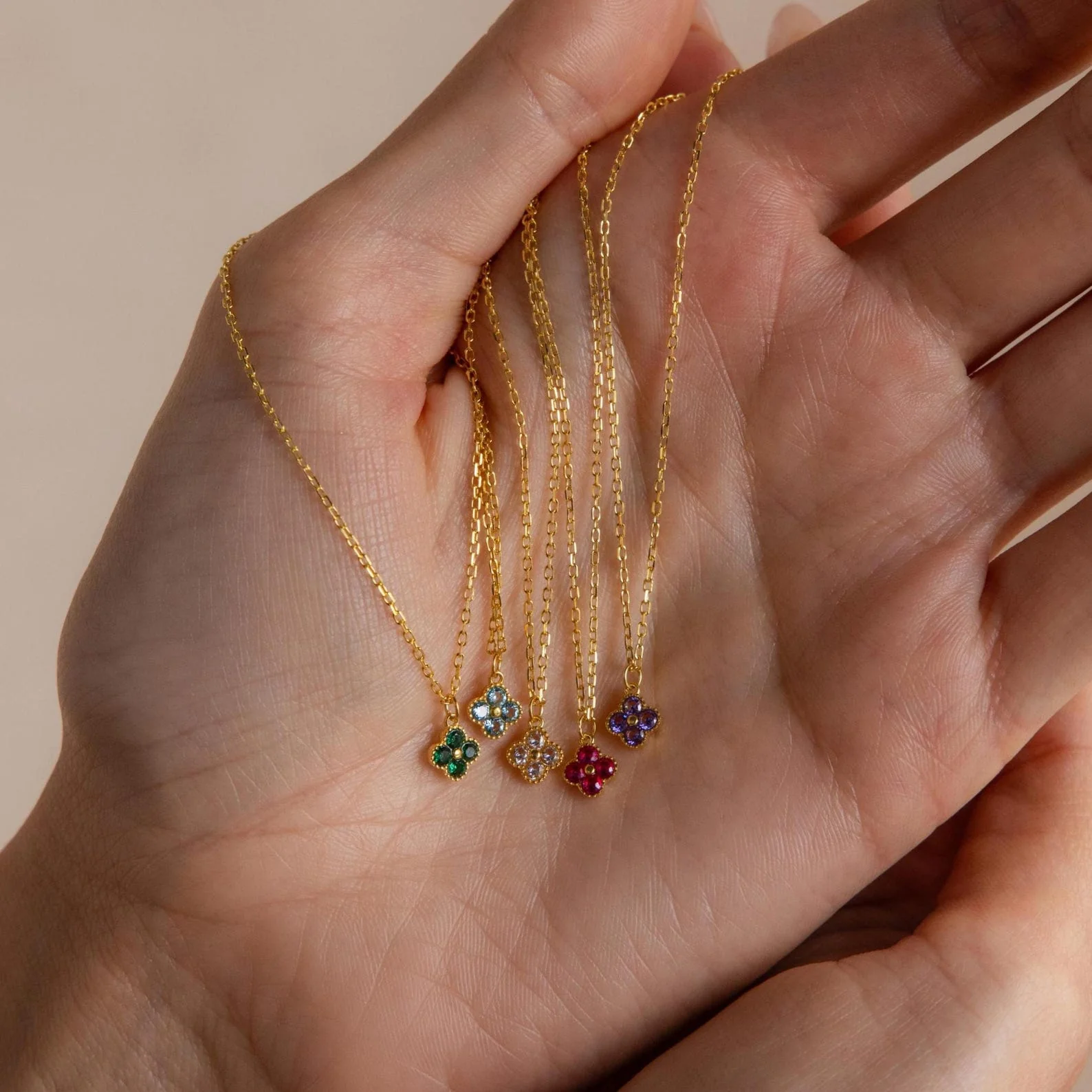 Clover Birthstone Necklace - Image 7