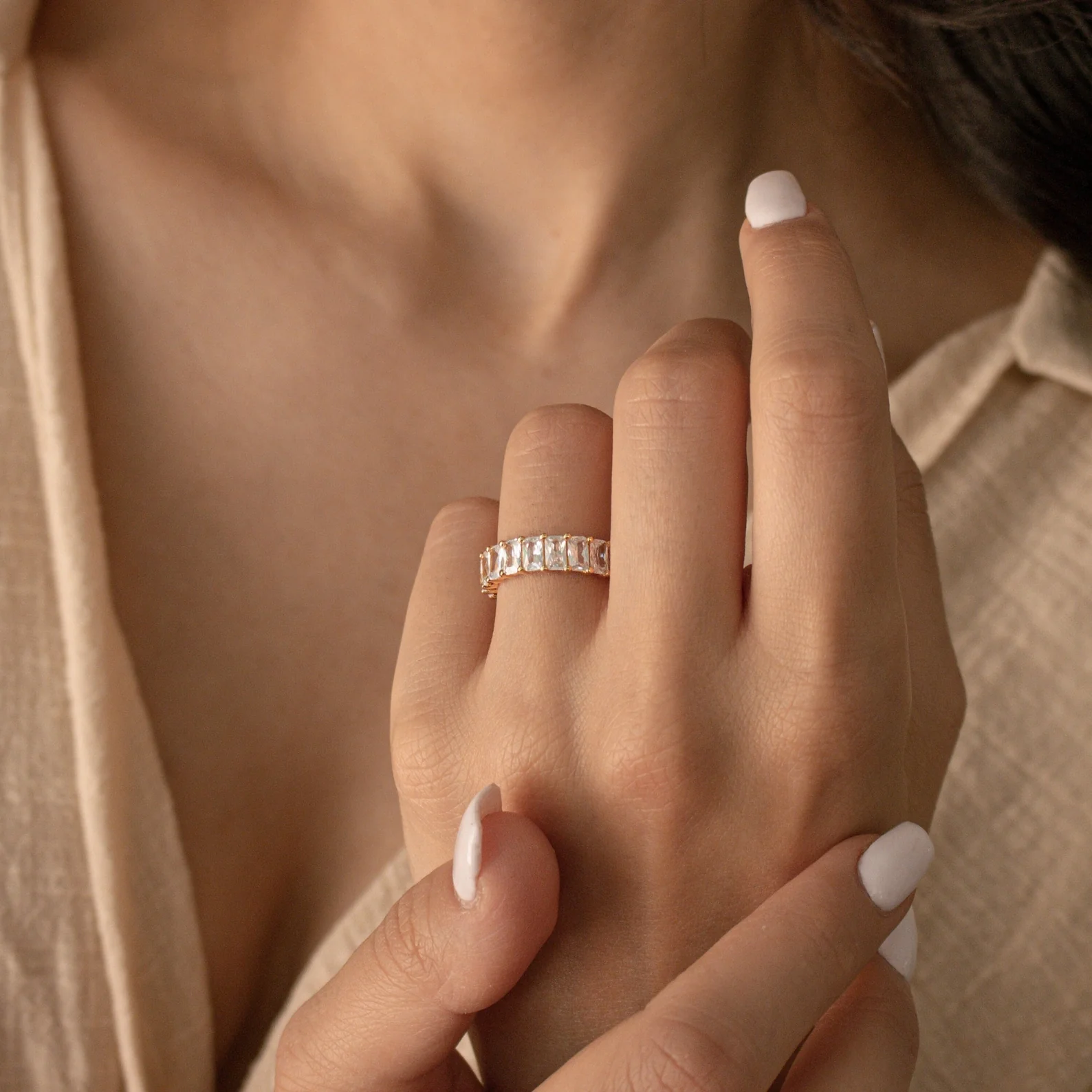 Colette Eternity Ring in Silver - Image 2