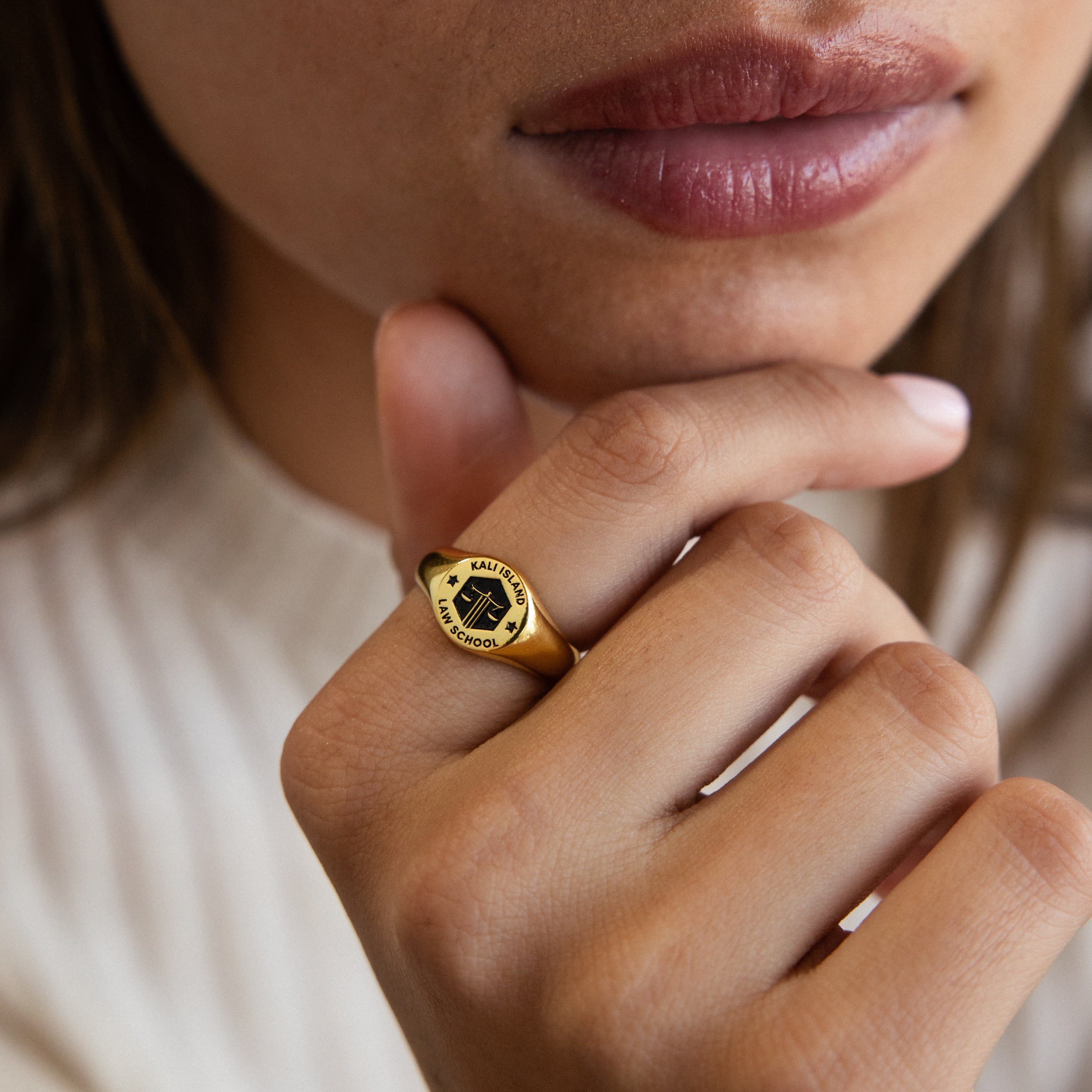 College Emblem Signet Ring - Image 2