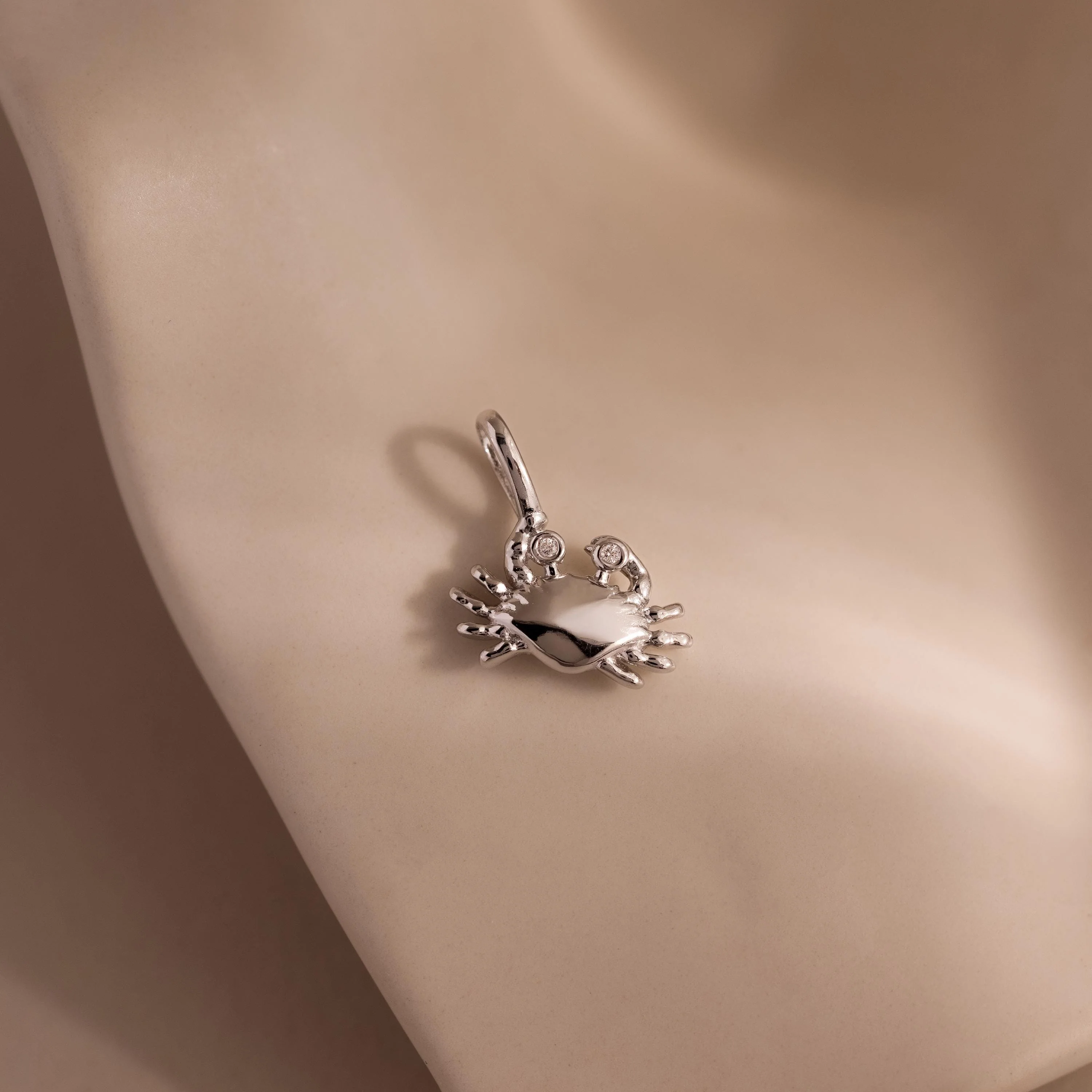 Crab Charm in Silver - Image 4