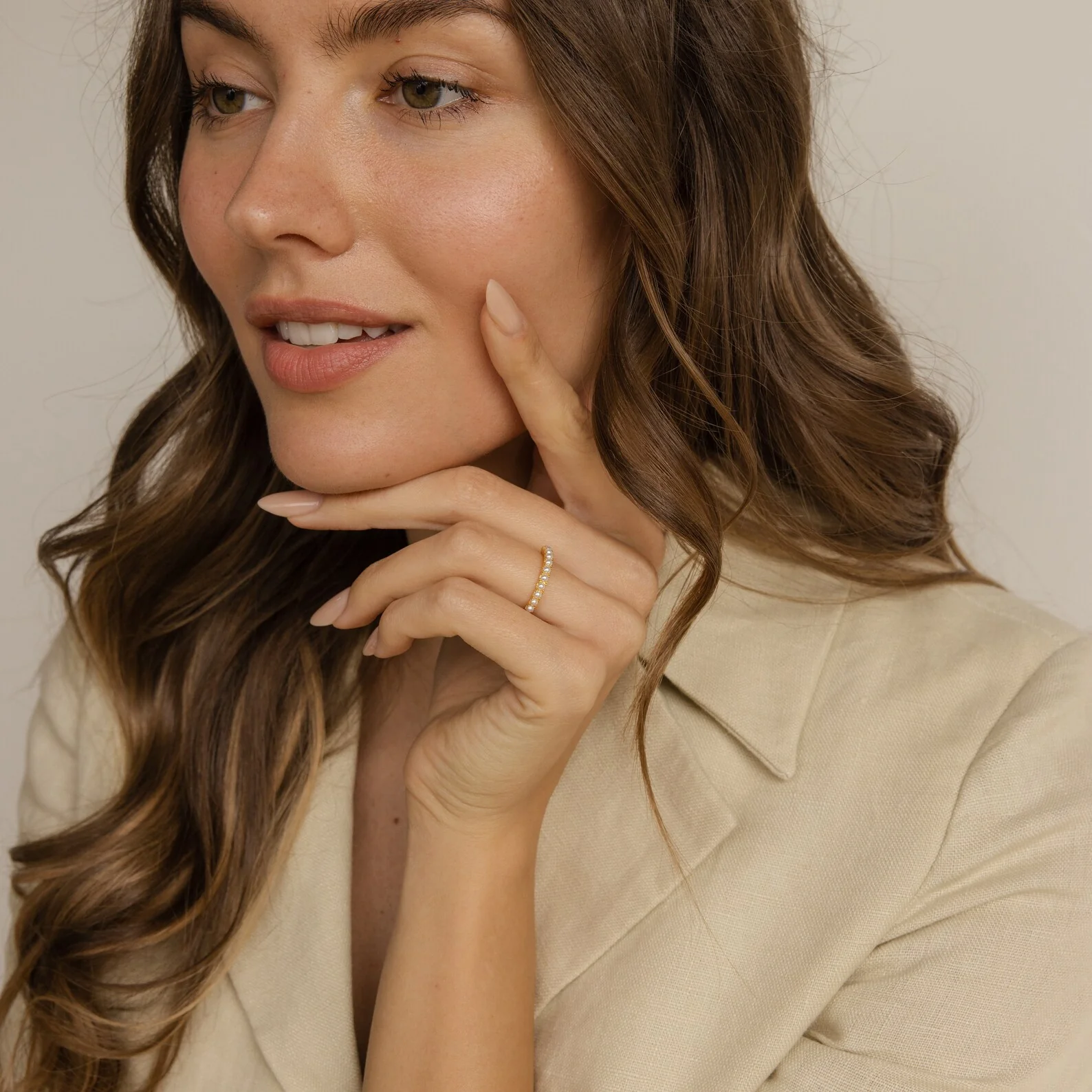 Crescent Pearl Ring - Image 6