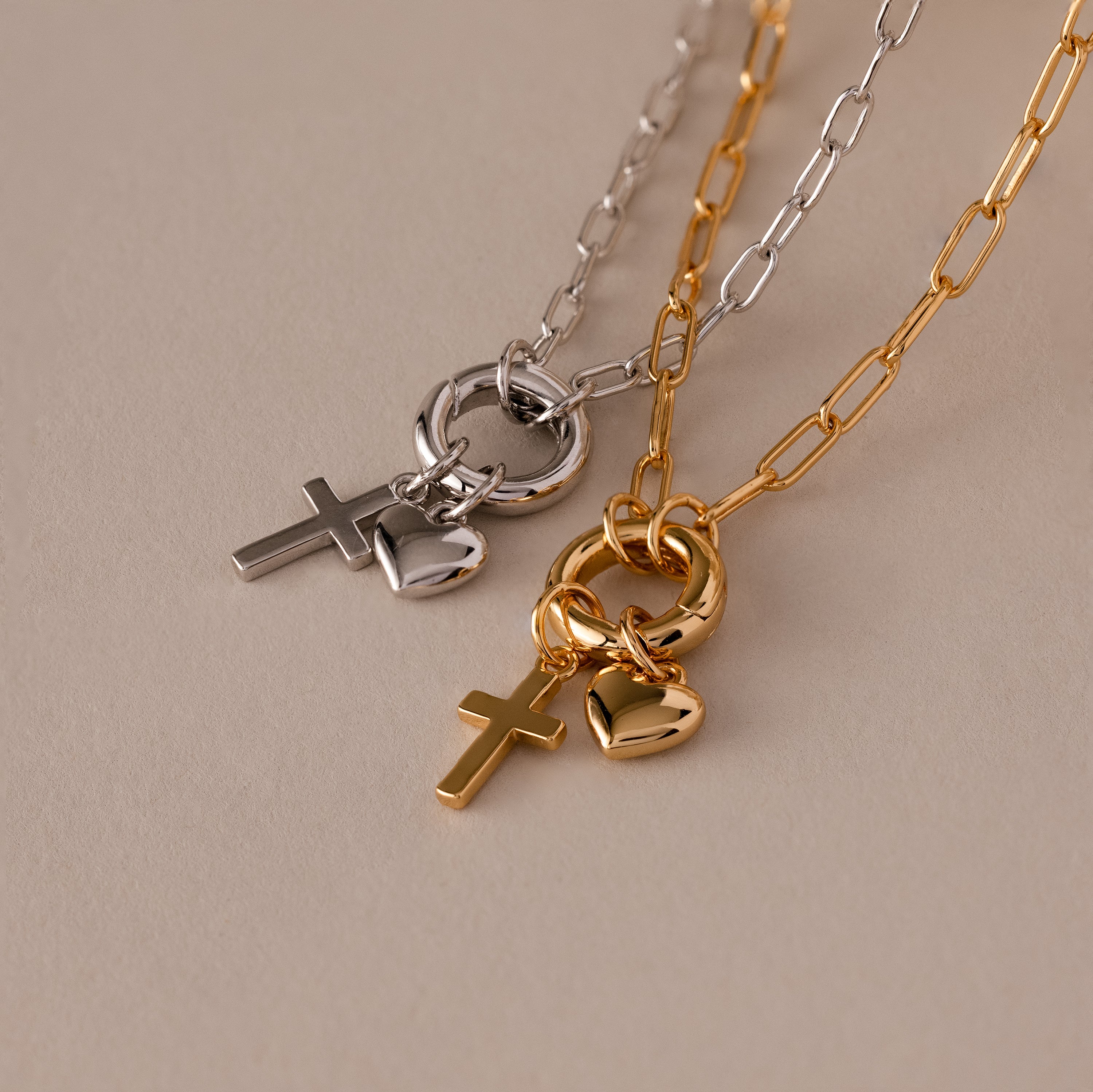 Cross & Heart Charm Bracelet - Image 5