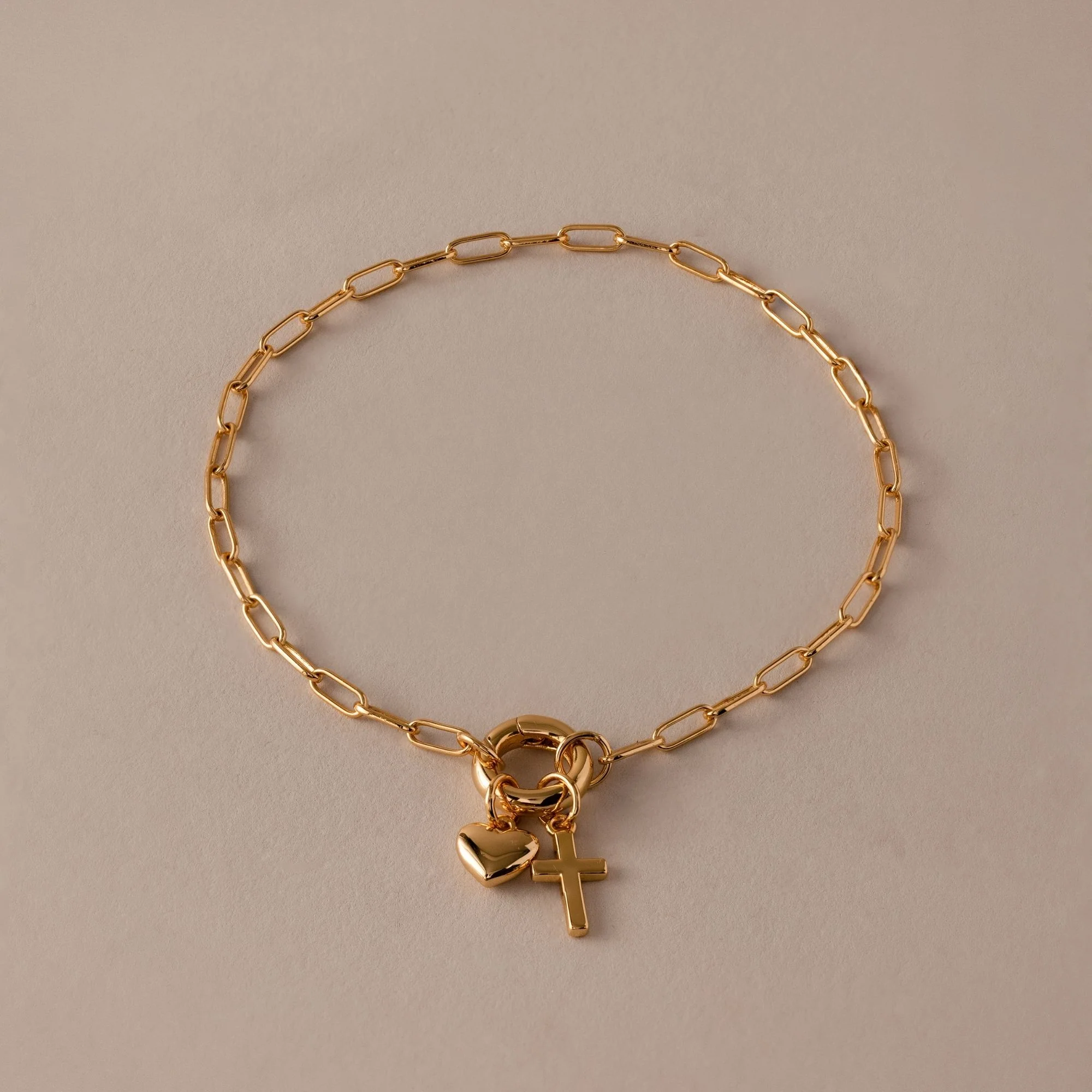 Cross & Heart Charm Bracelet - Image 9