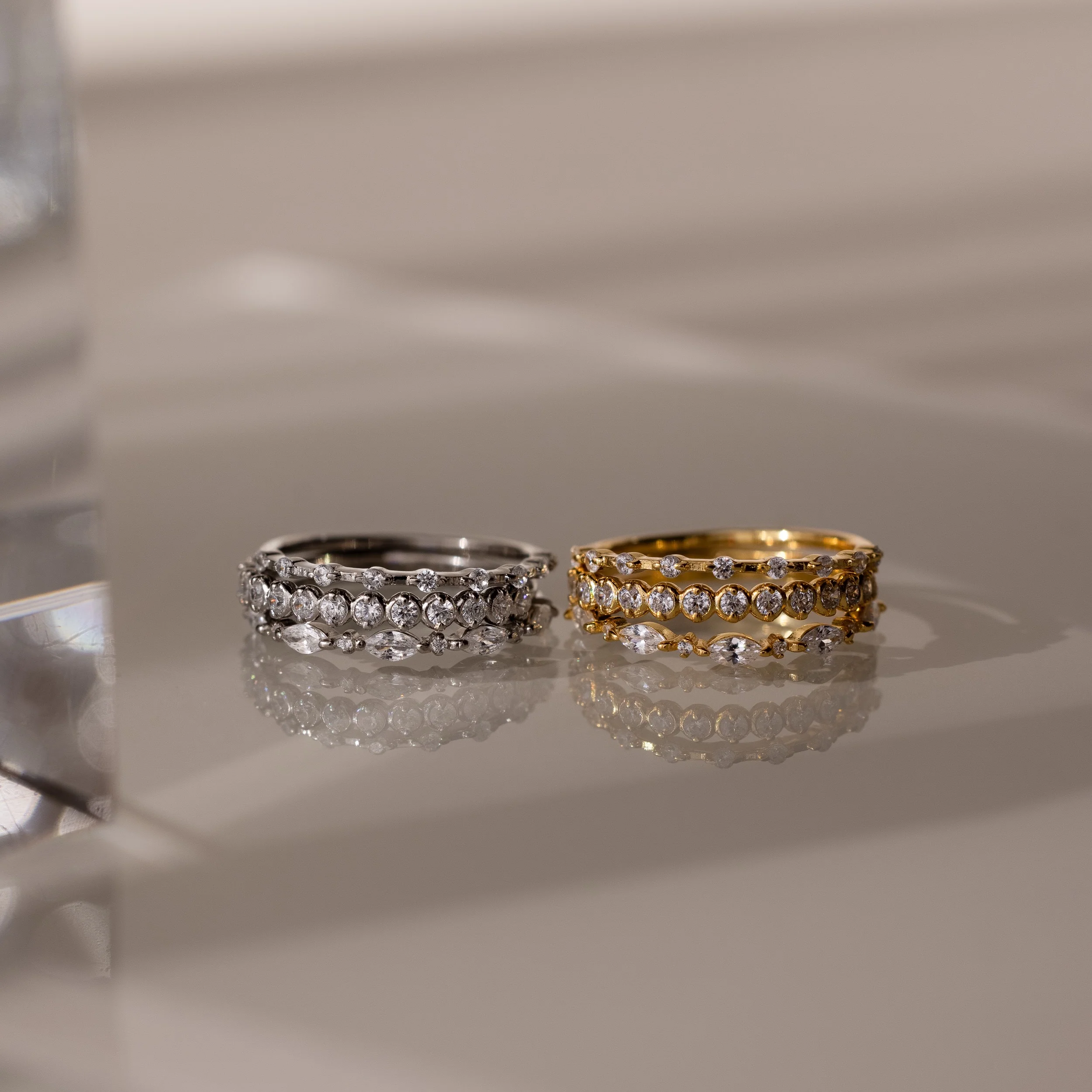 Crystal Stacking Ring Set - Image 2