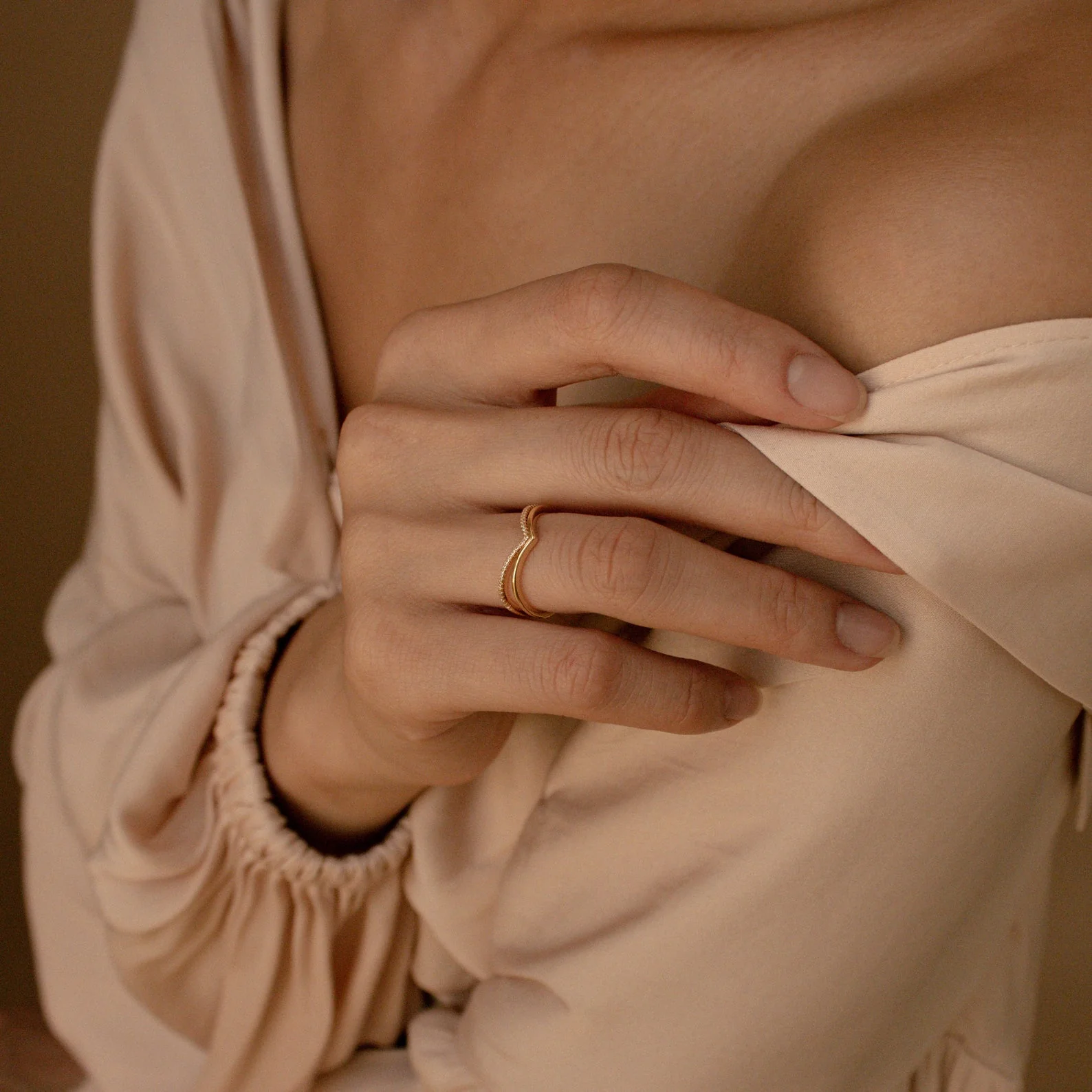 Curve Stacking Set in 18K Gold - Image 8