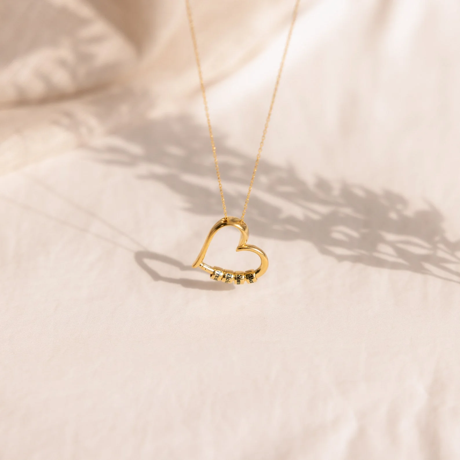 Custom Bead Heart Necklace - Image 2