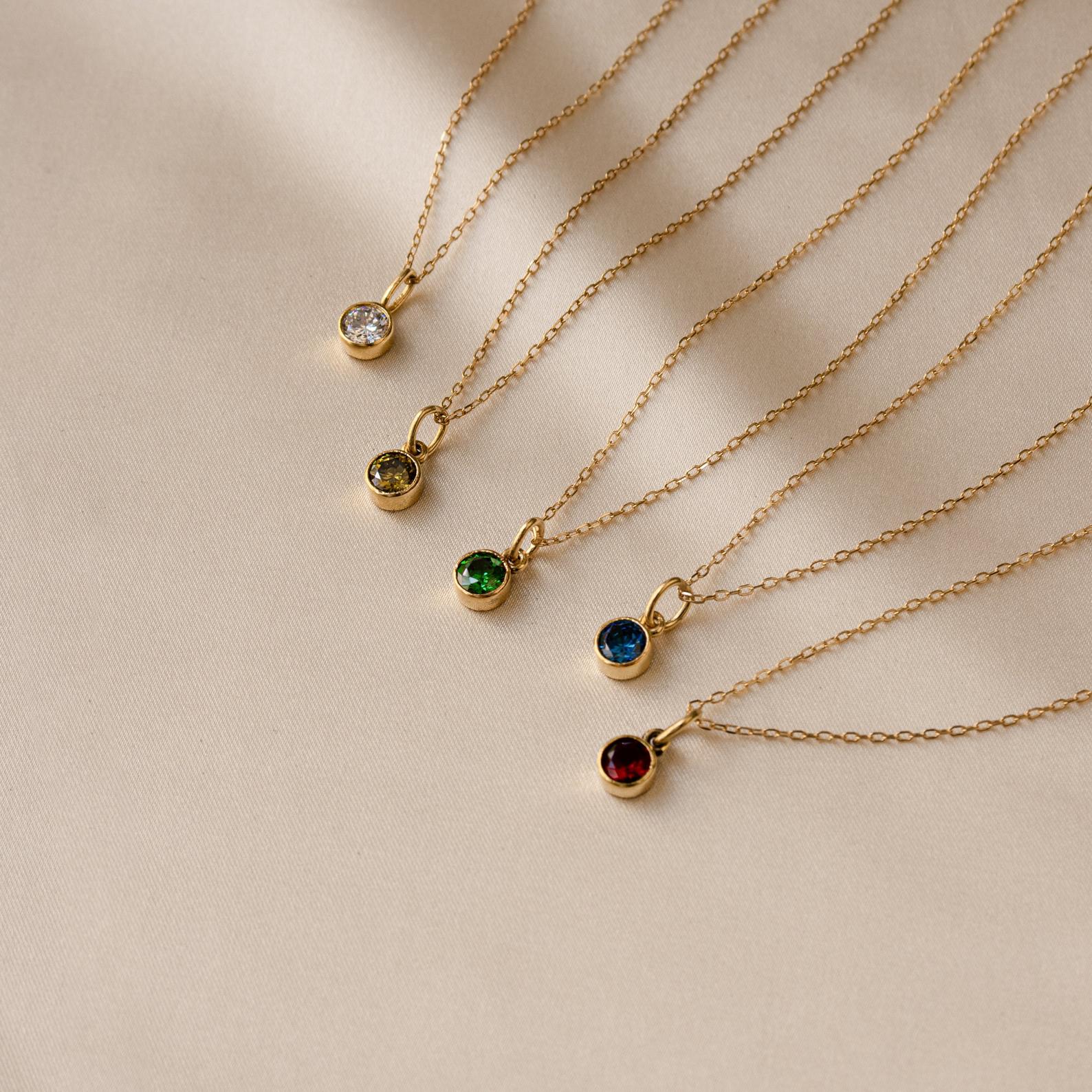 Custom Birthstone Necklace - Image 6