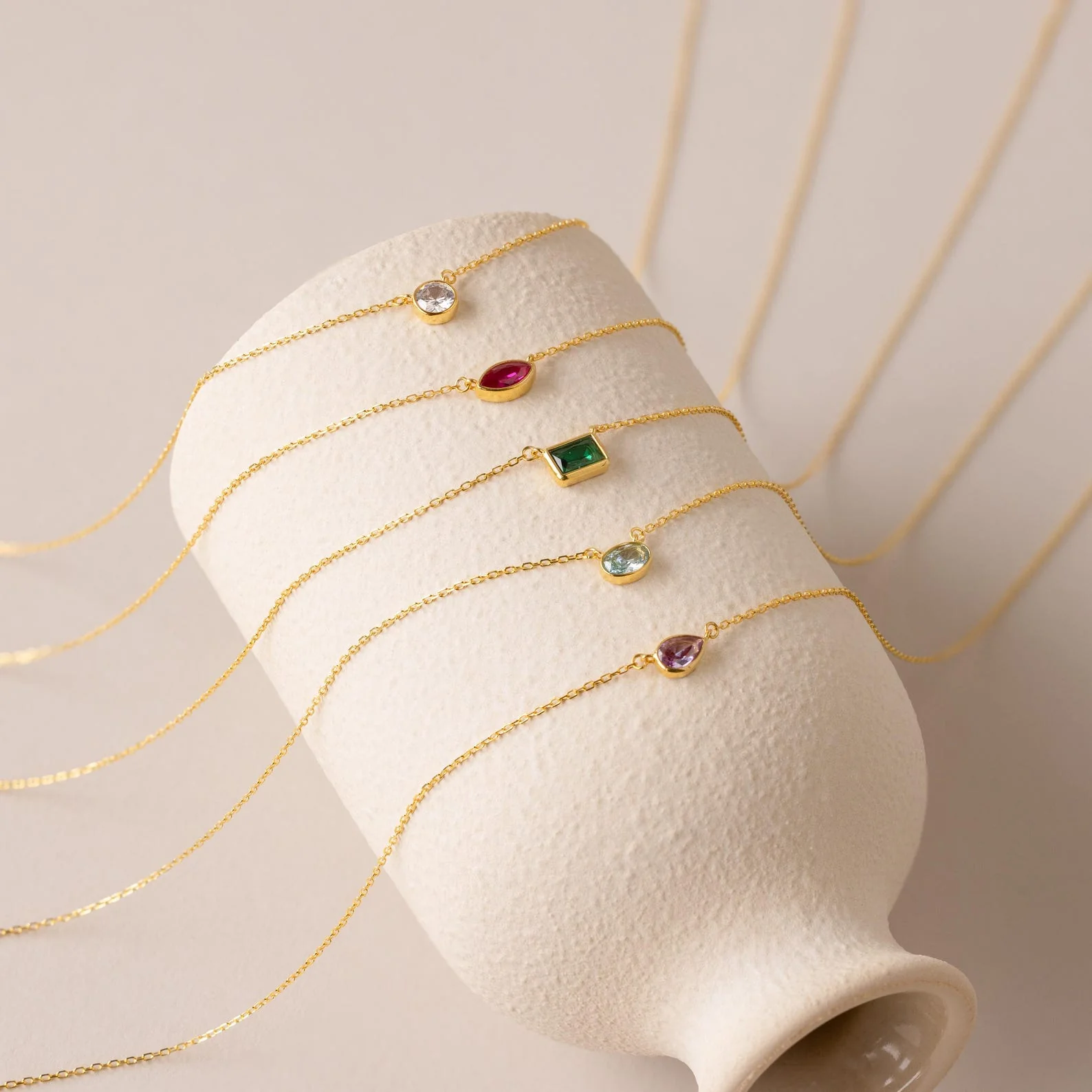 Custom Cut Birthstone Necklace - Image 3