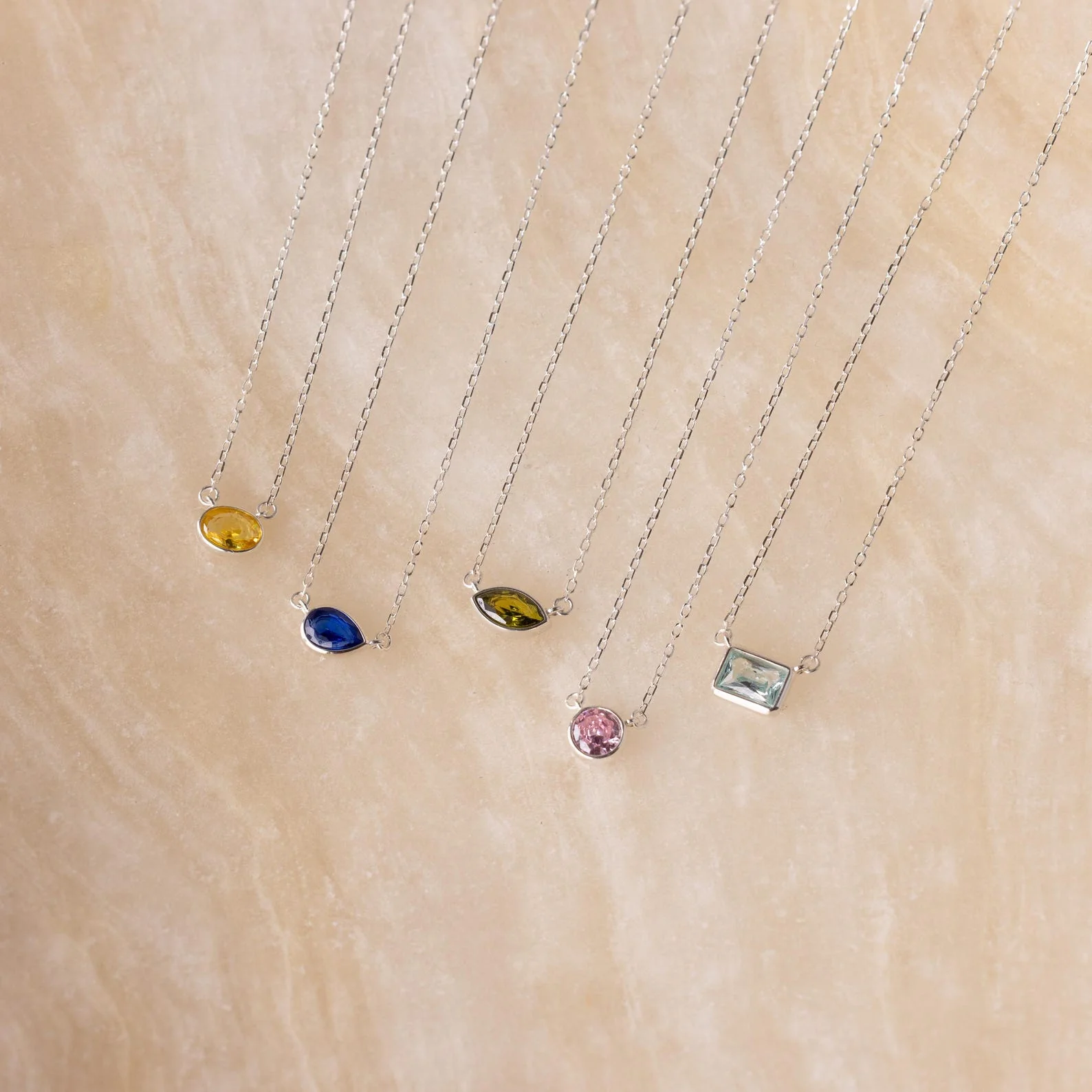 Custom Cut Birthstone Necklace - Image 5