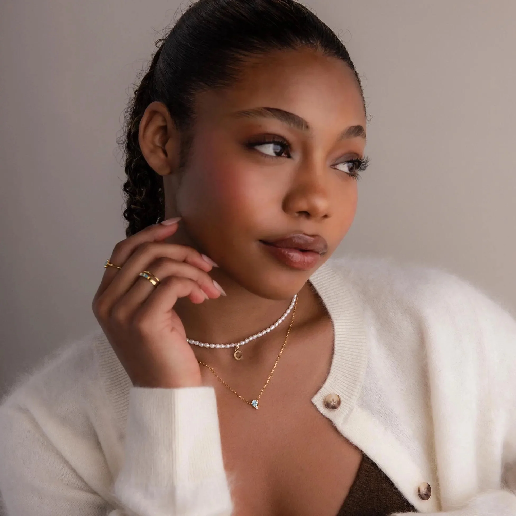 Dainty Birthstone Drop Necklace - Image 6
