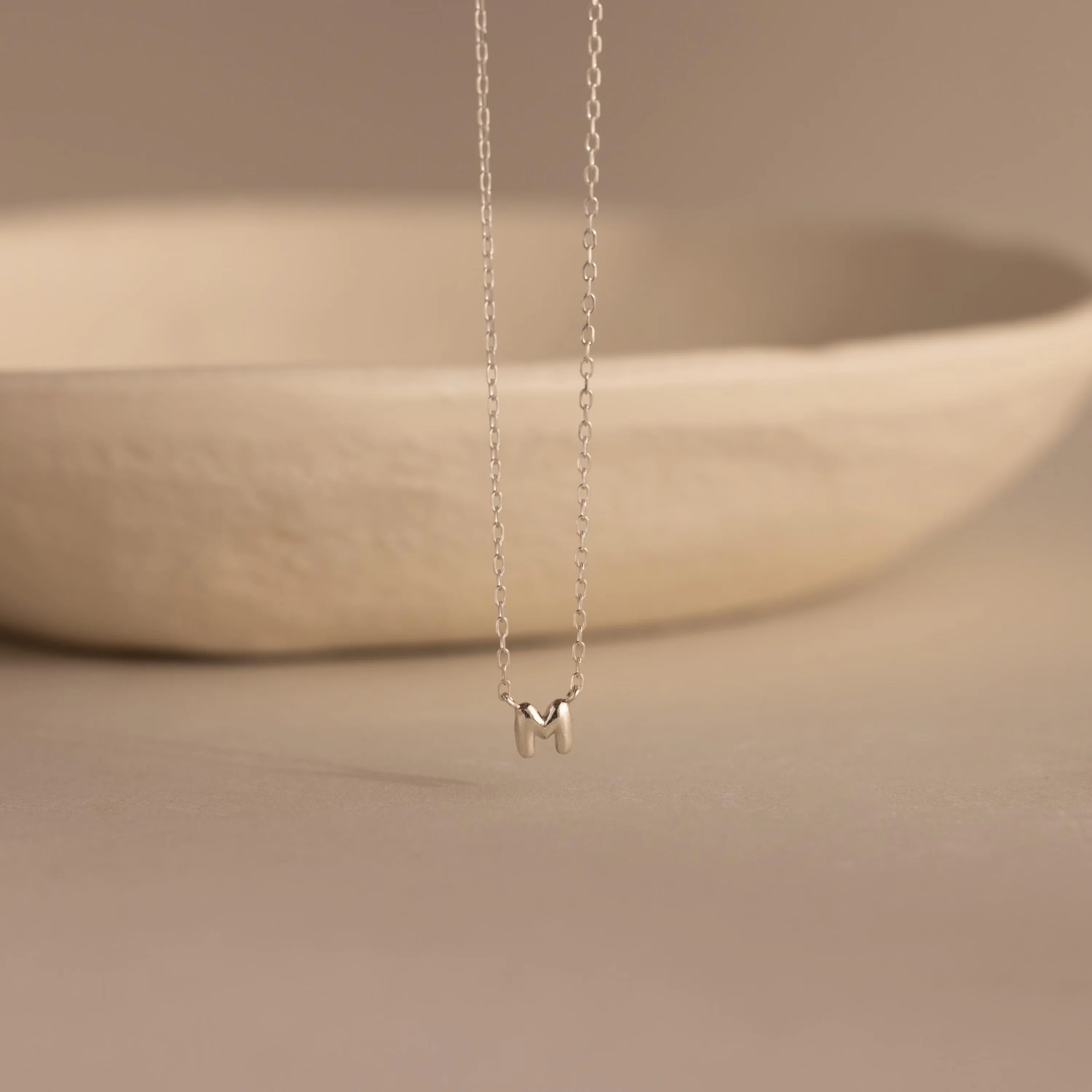 Dainty Bubble Initial Necklace - Image 3