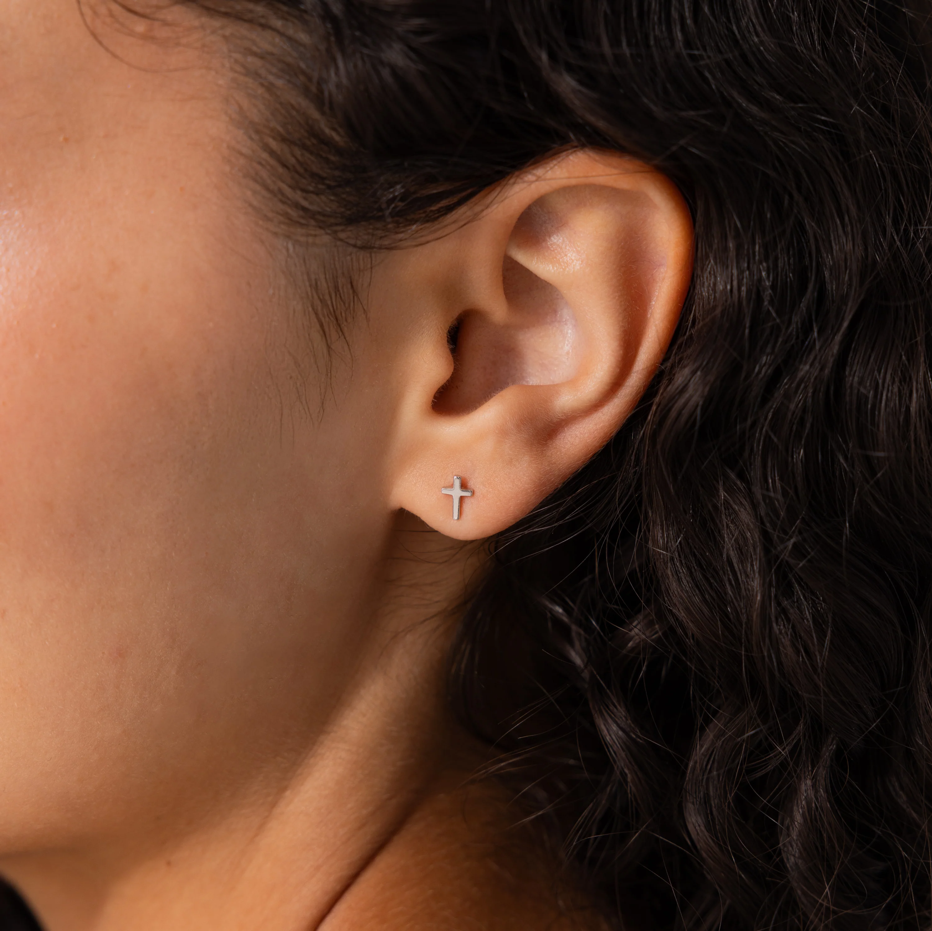 Dainty Cross Studs - Image 5