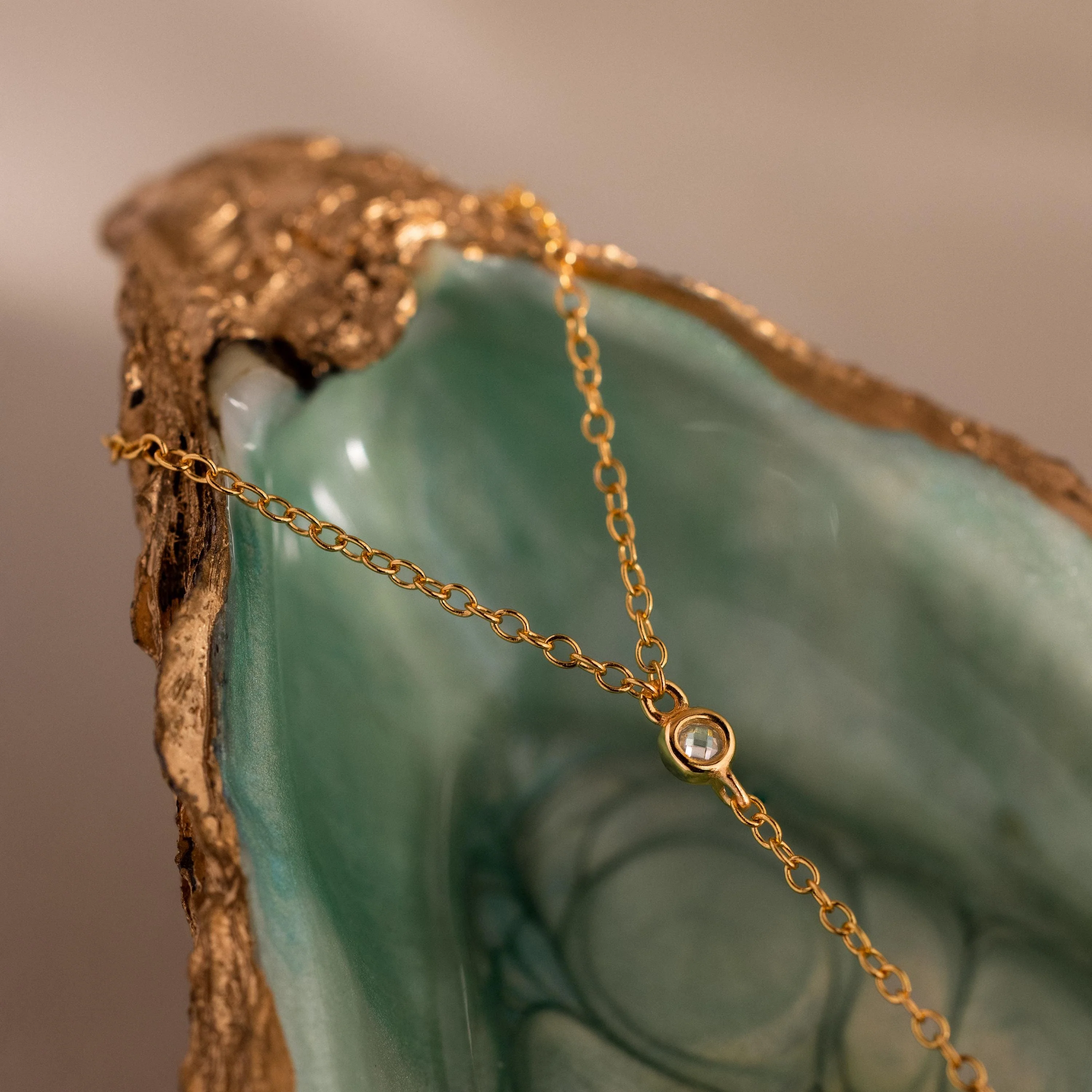 Dainty Diamond Hand Chain Bracelet in 18K Gold - Image 7