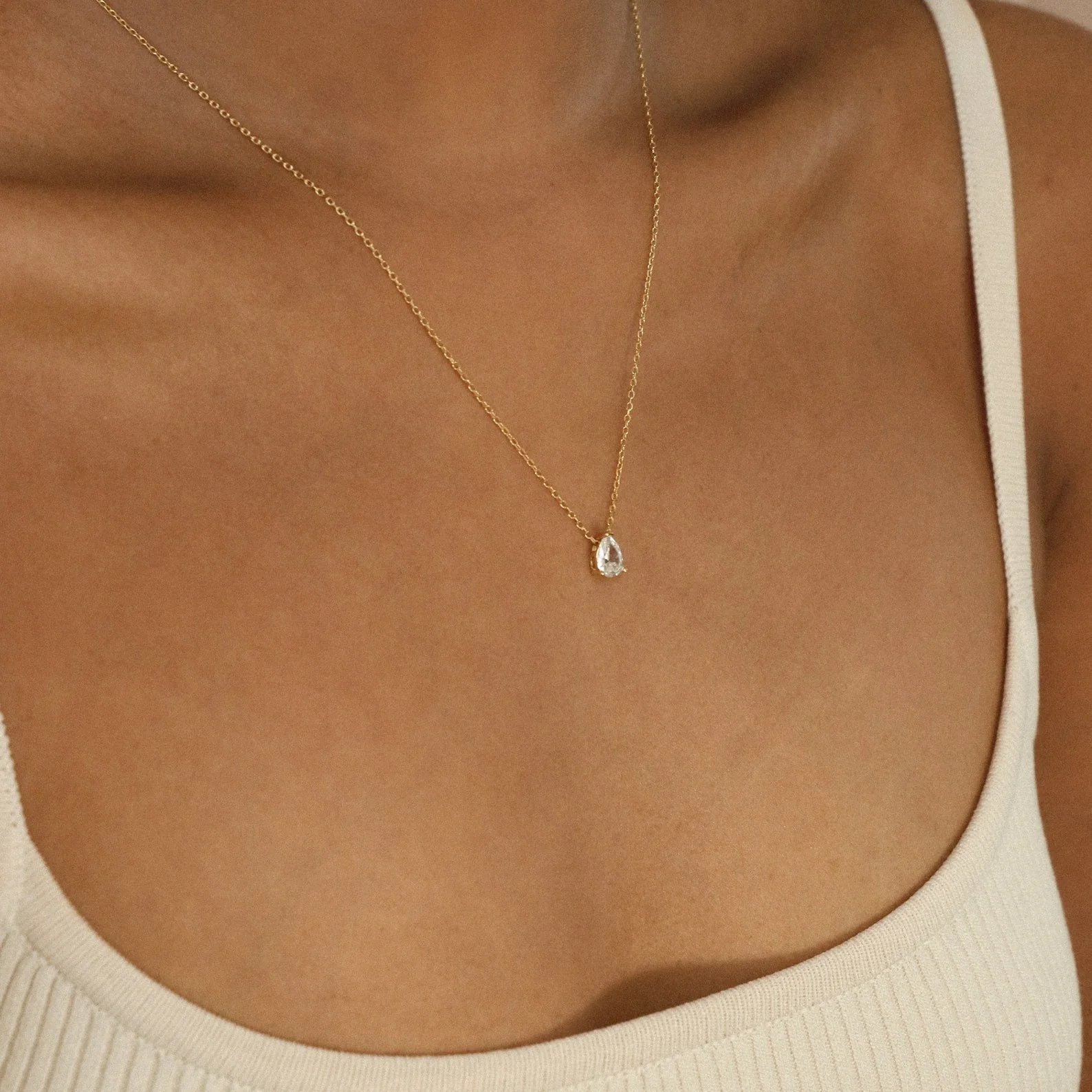 Dainty Diamond Necklace Set - Image 5