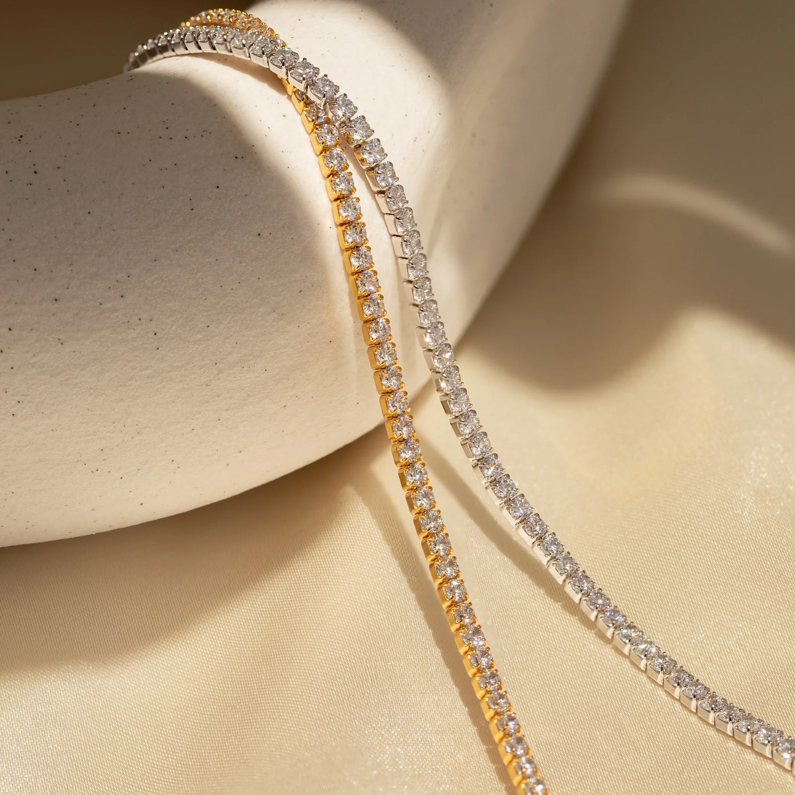 Dainty Diamond Tennis Necklace & Bracelet Set - Image 7
