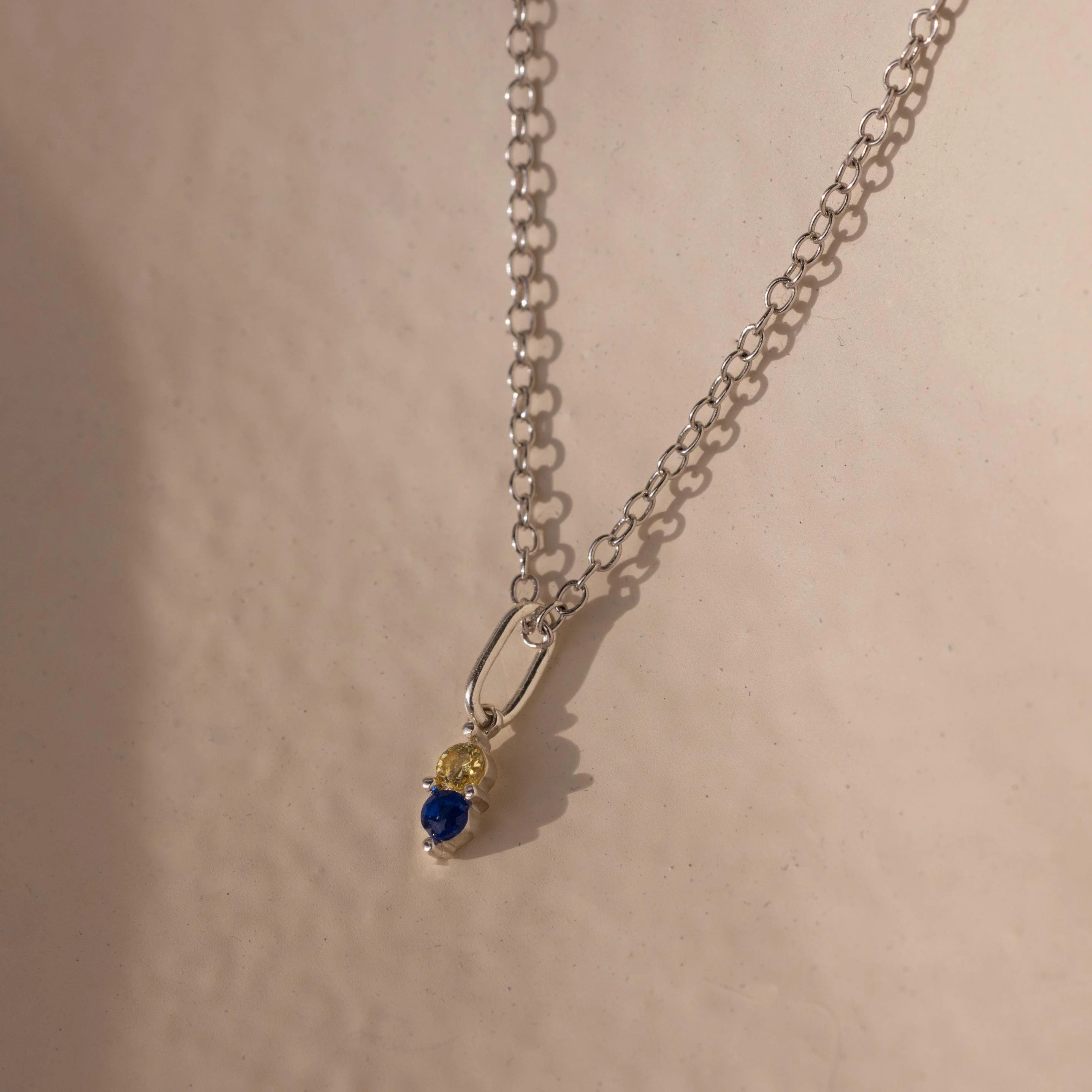Dainty Duo Birthstone Charm in 18K Gold - Image 5