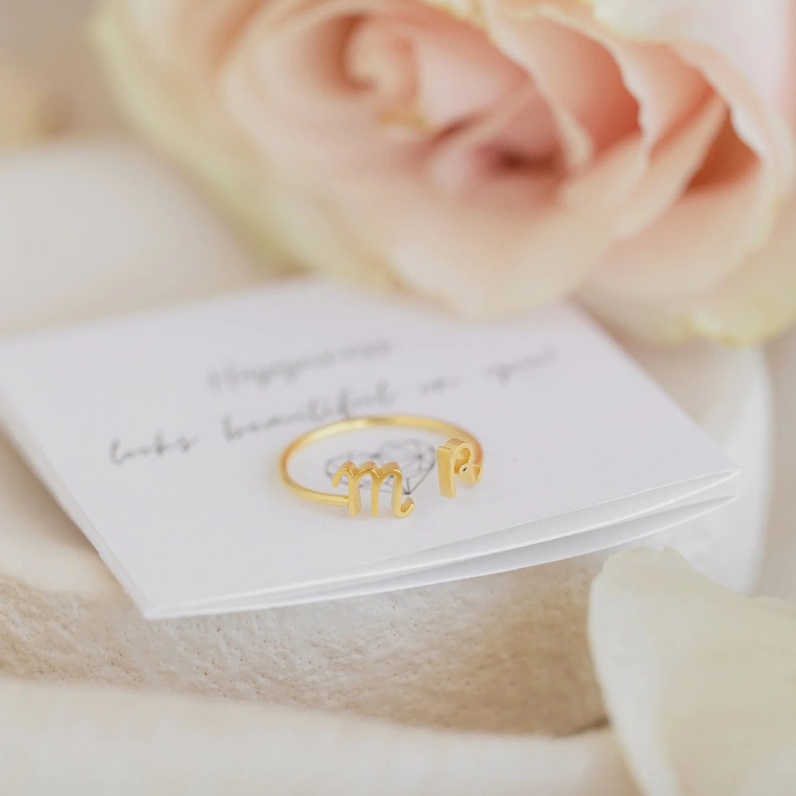 Dainty Duo Initial Ring - Image 6